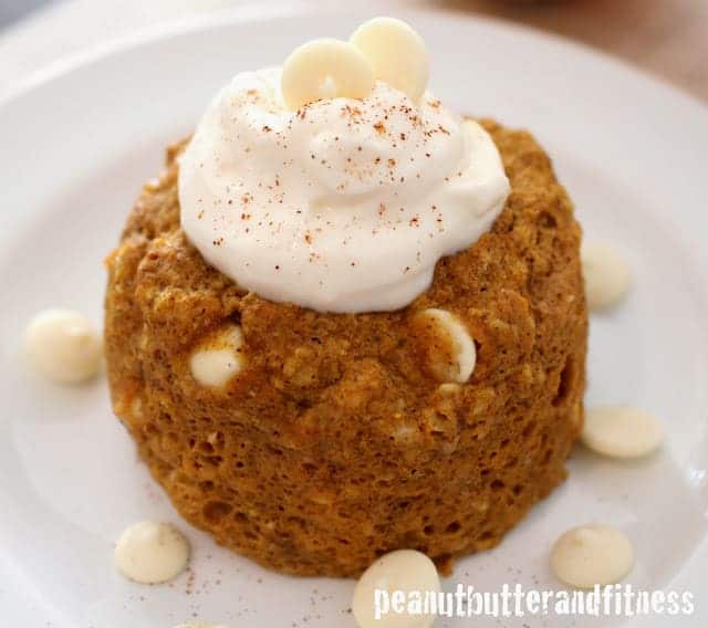 Protein Pumpkin Mug Cake with Cheesecake Frosting