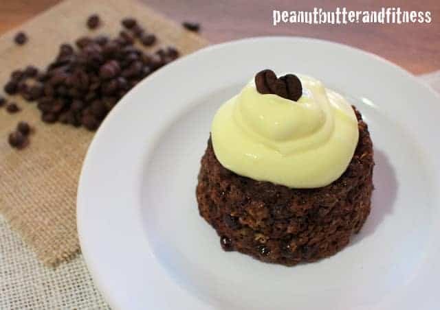 Mocha Mugcake with Skinny “Buttercream” Frosting