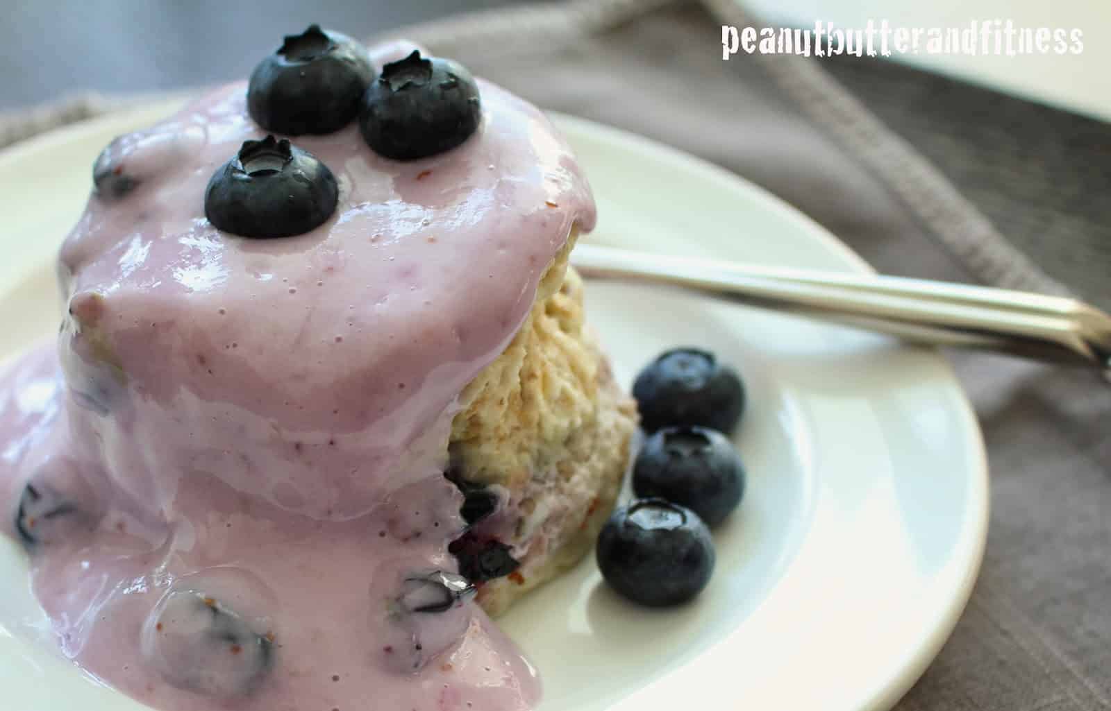 Blueberry Almond Protein Mug Cake