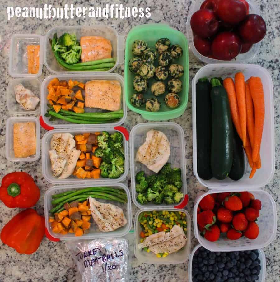 Meal Prep - From a week long, long ago - Peanut Butter and Fitness