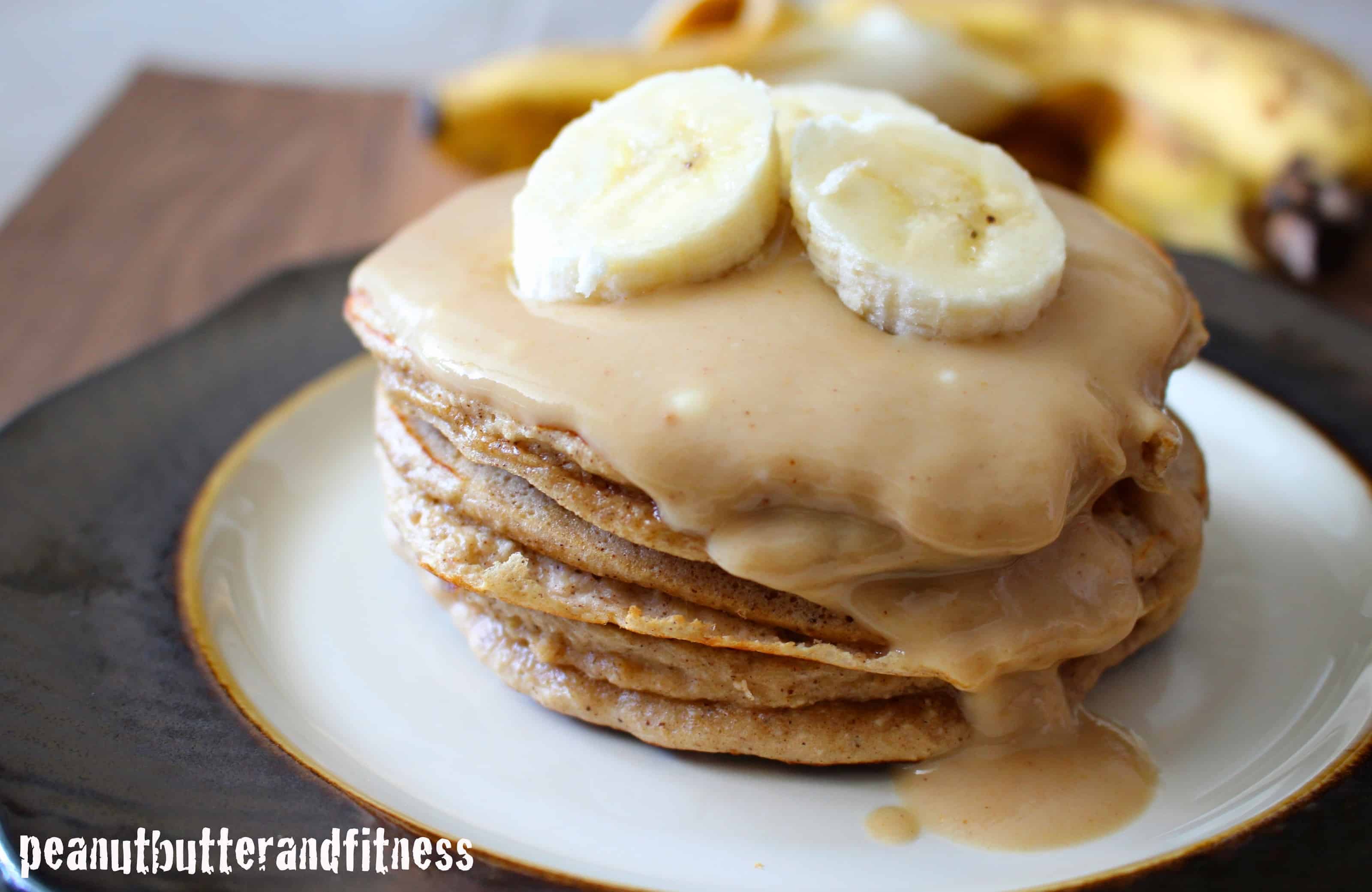 Peanut Butter Banana Protein Pancakes