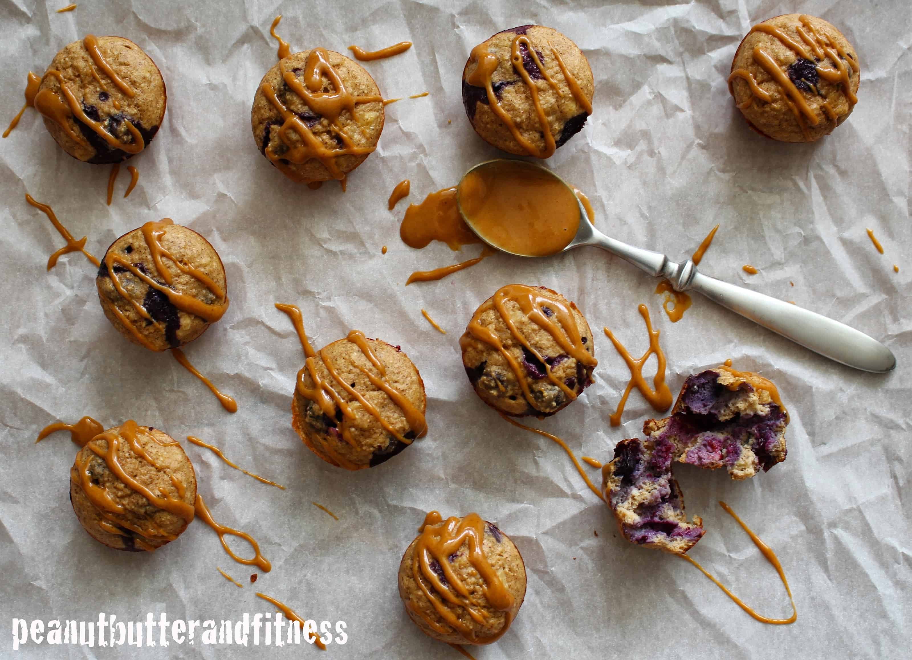 Blueberry Banana Protein Muffins