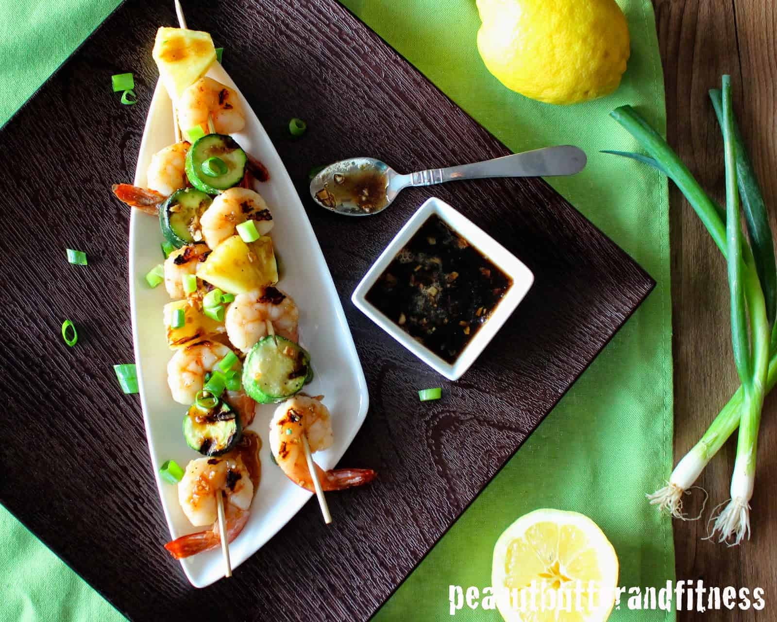 Shrimp Kebobs with Honey Soy Lemon Glaze