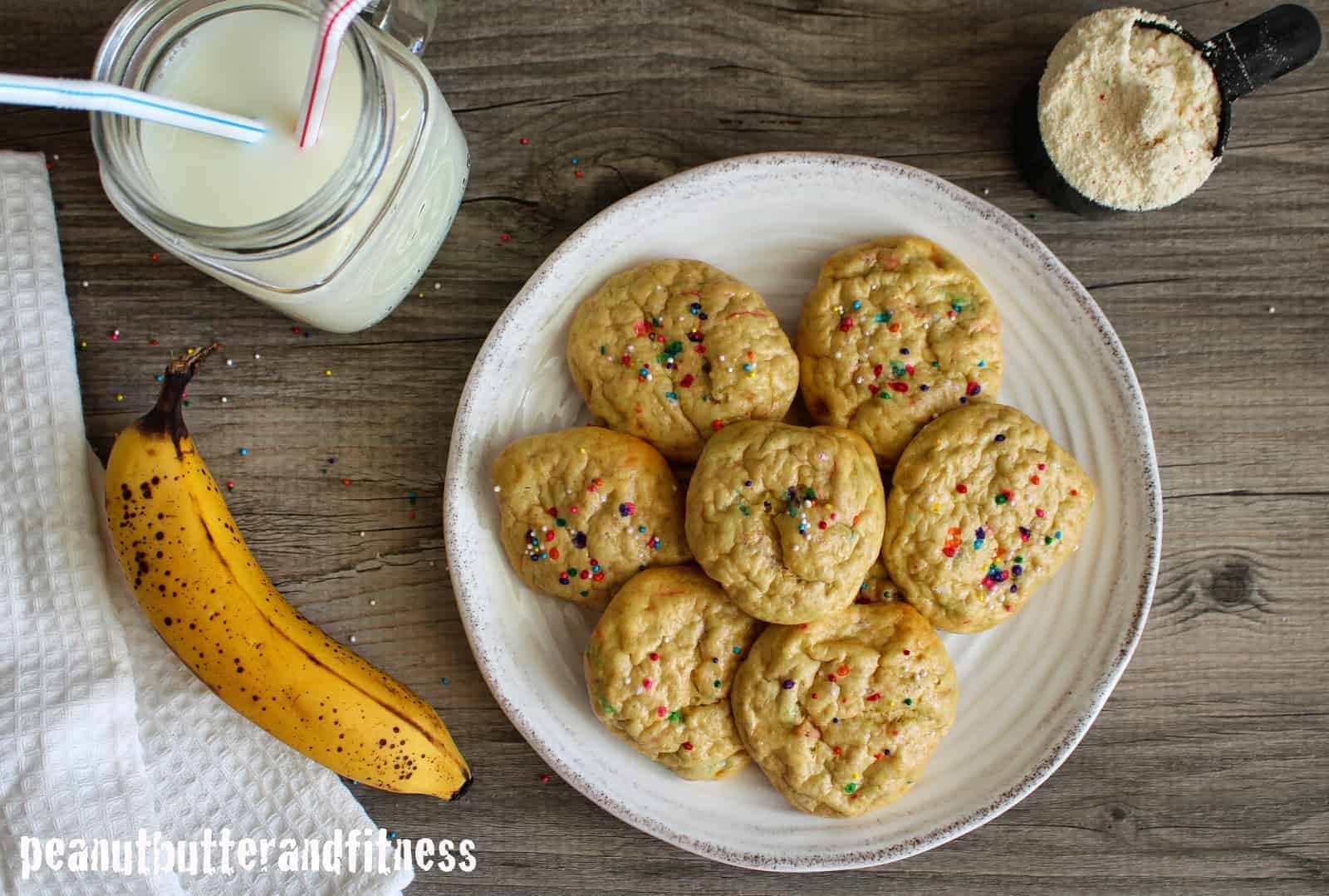 Birthday Cake Protein Cookies