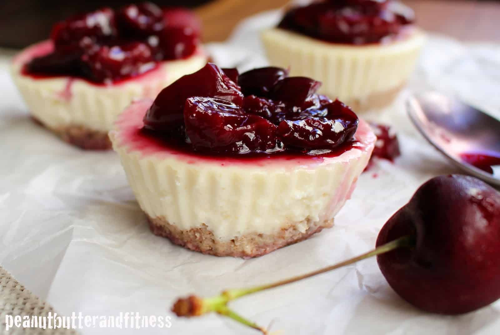 Guiltless Cherry Protein Cheesecake Cups