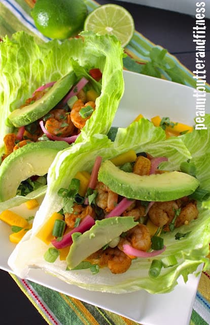 Spicy Shrimp Lettuce Wraps - Peanut Butter and Fitness