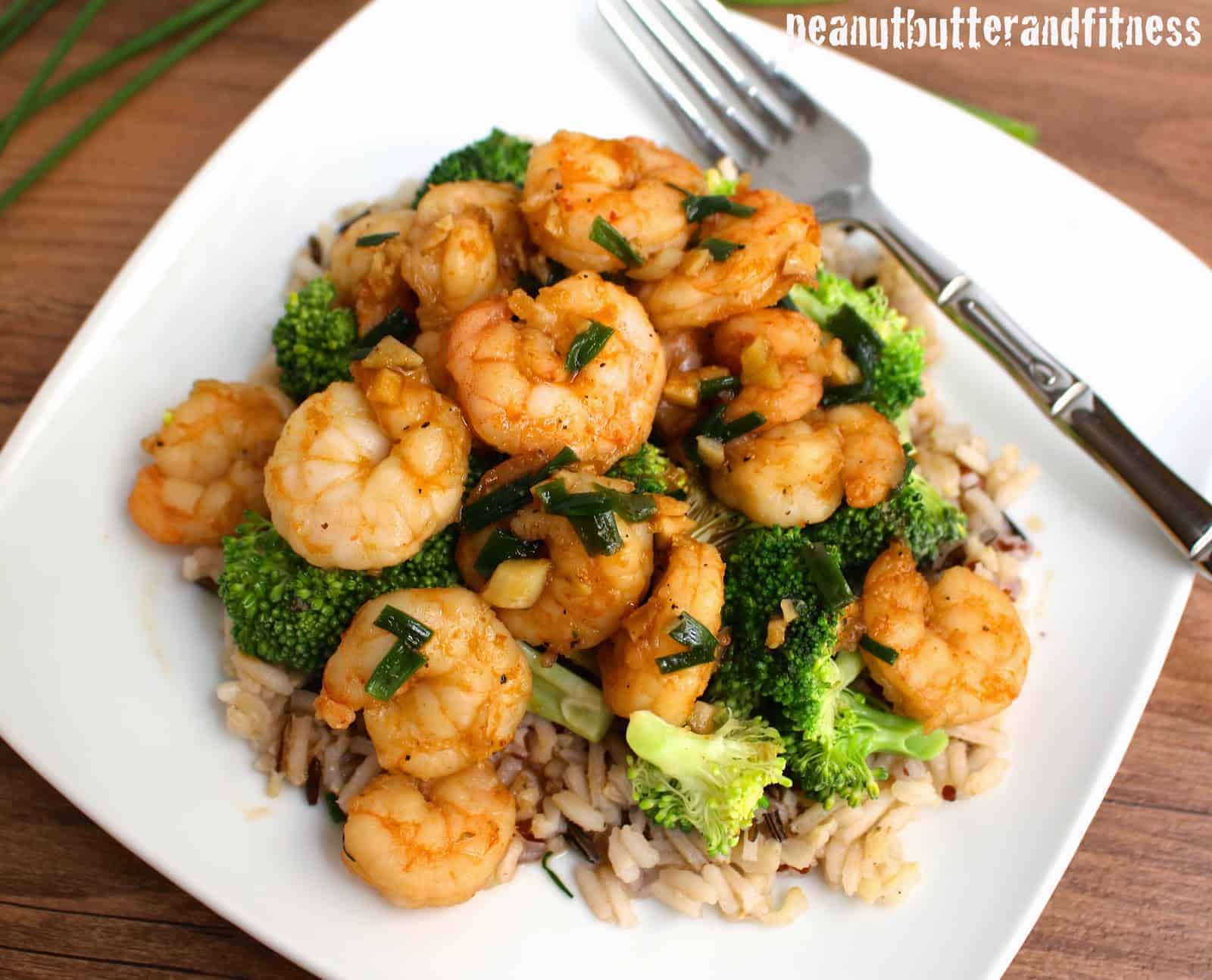 Spicy Garlic Shrimp with Broccoli and Rice