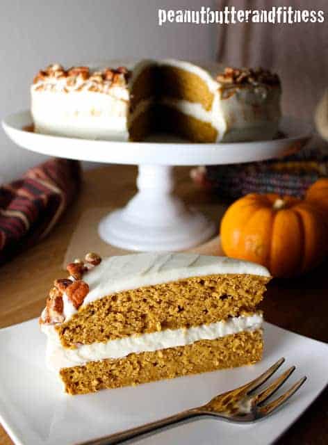 Pumpkin Protein Cake with Cream Cheese Frosting