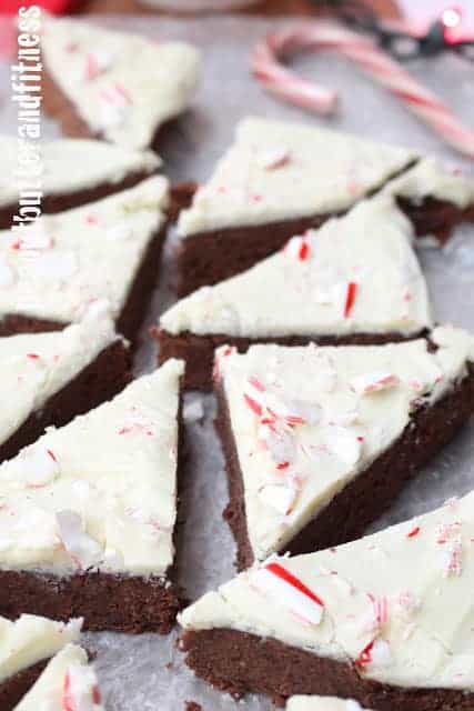 Peppermint Bark Black Bean Protein Brownies