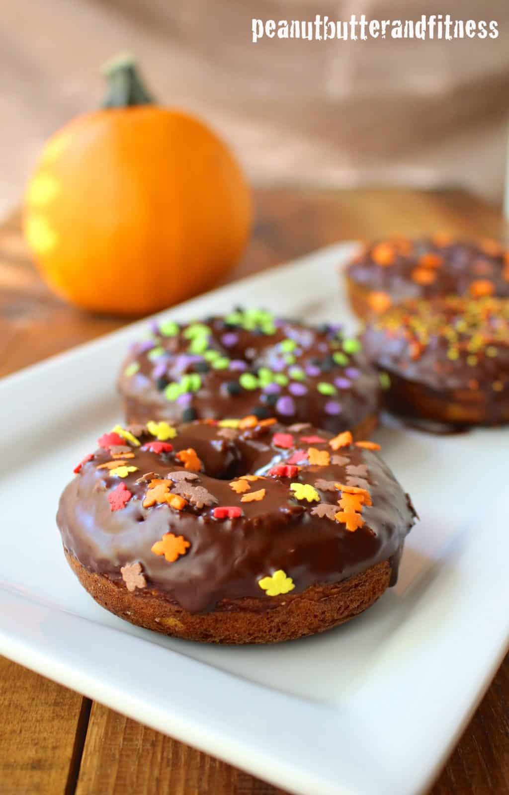 Paleo Pumpkin Protein Donuts Peanut Butter and Fitness