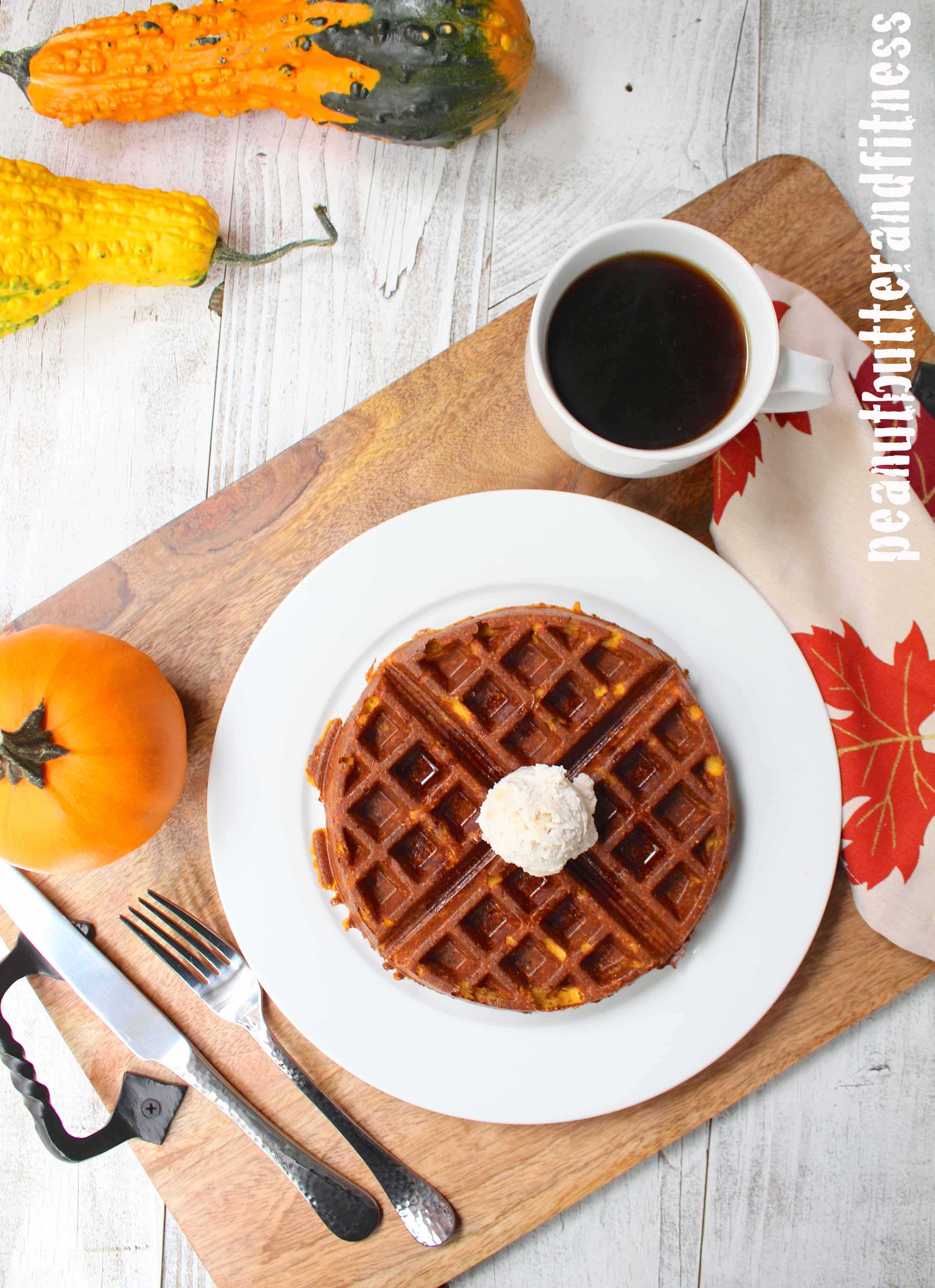 Gluten Free Pumpkin Protein Waffles