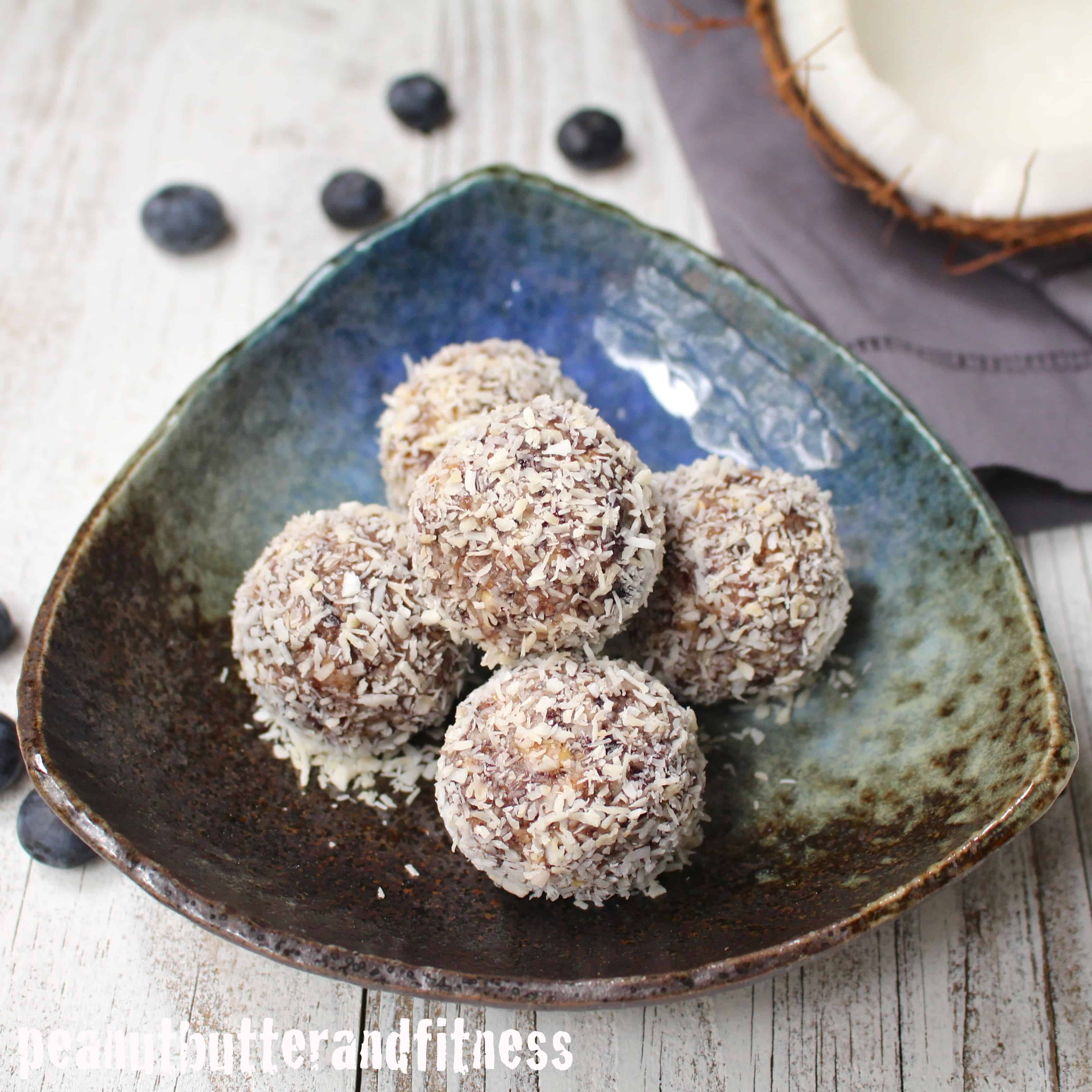 Paleo Blueberry Muffin Energy Bites