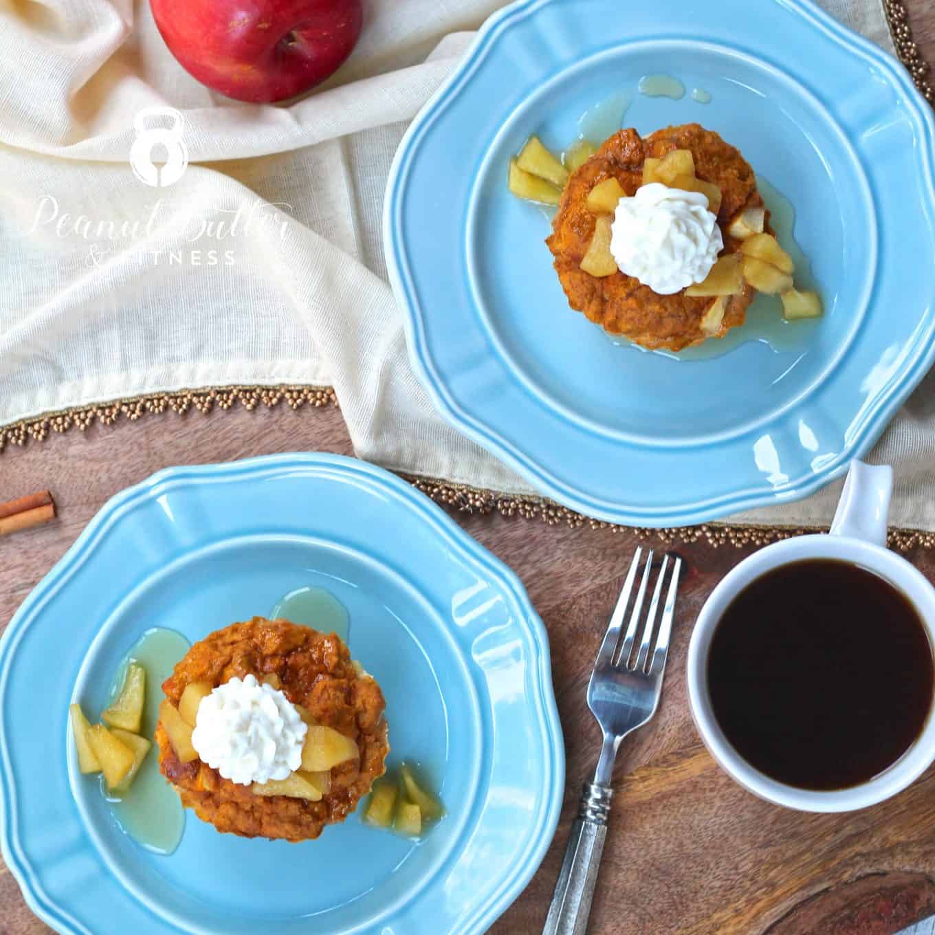 Pumpkin Apple Protein French Toast Cups Peanut Butter and Fitness