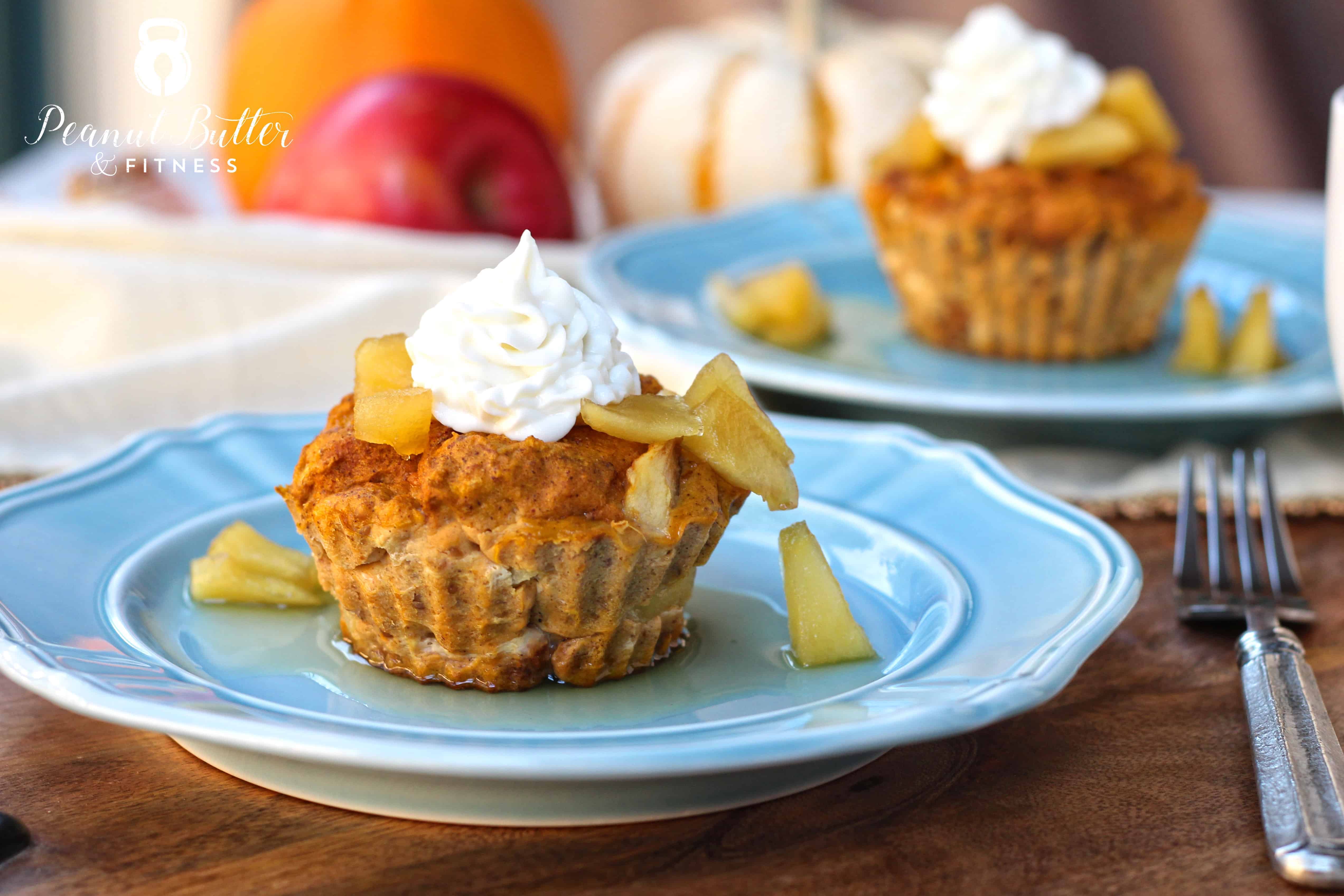 Pumpkin Apple Protein French Toast Cups