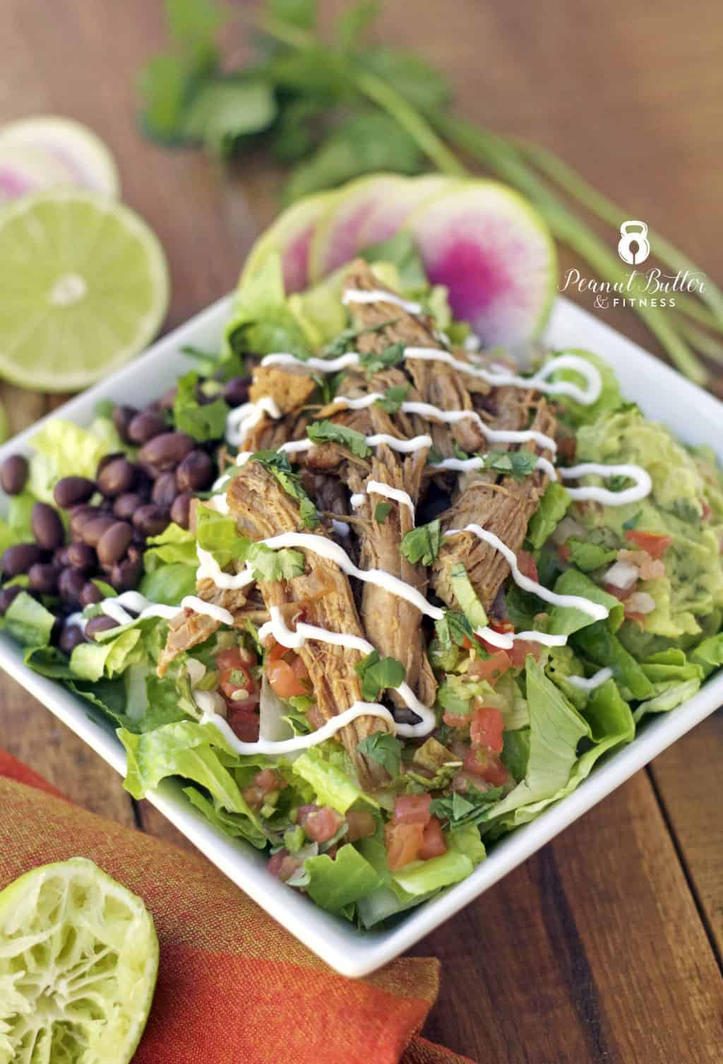 Instant Pot Chipotle Pork Salad Bowl Peanut Butter and Fitness