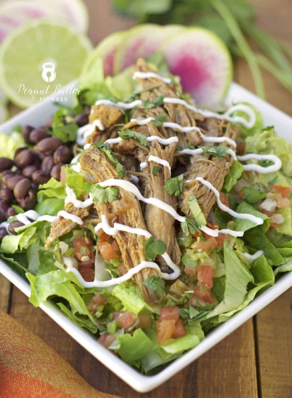 Instant Pot Chipotle Pork Salad Bowl Peanut Butter and Fitness