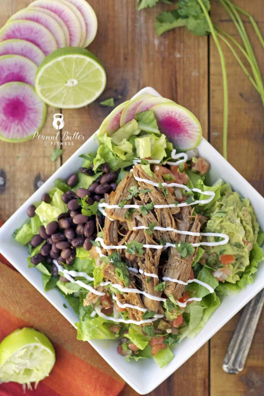 Instant Pot Chipotle Pork Salad Bowl Peanut Butter and Fitness