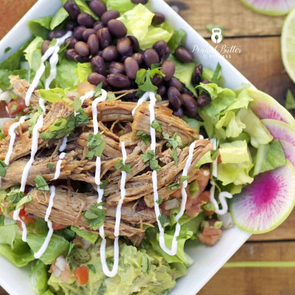 Instant Pot Chipotle Pork Salad Bowl Peanut Butter and Fitness