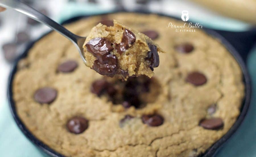 Peanut Butter Chocolate Chip Skillet Cookie Peanut Butter and Fitness