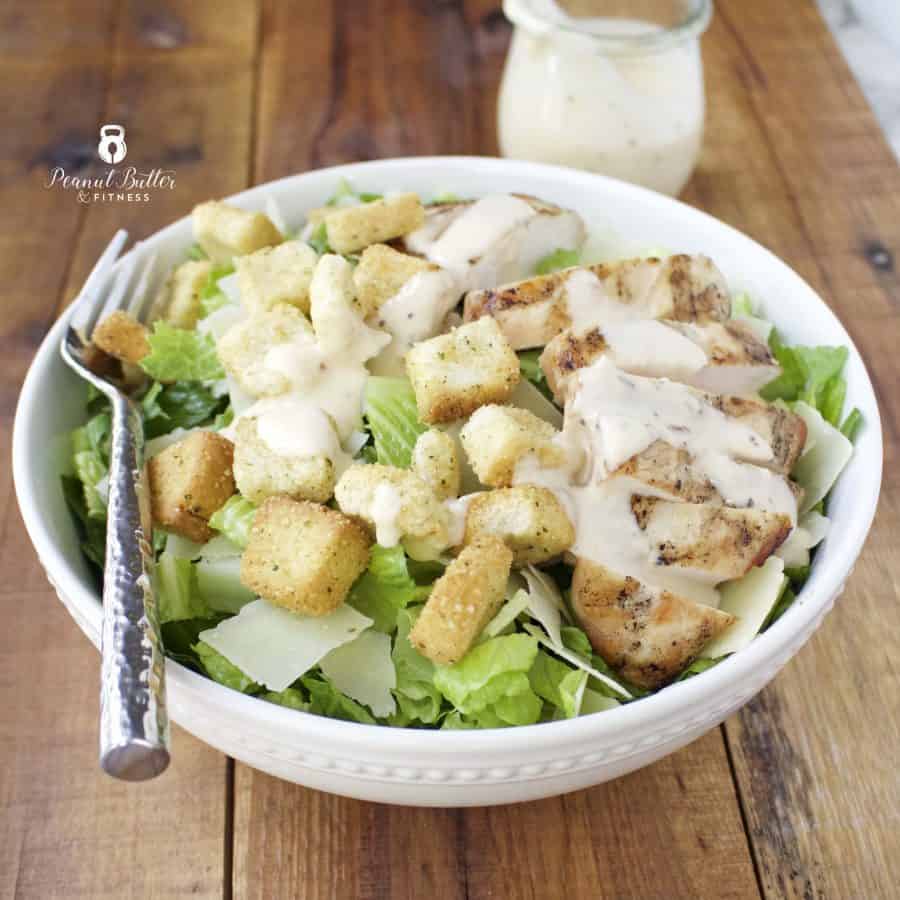 Grilled Chicken Caesar Salad Peanut Butter and Fitness