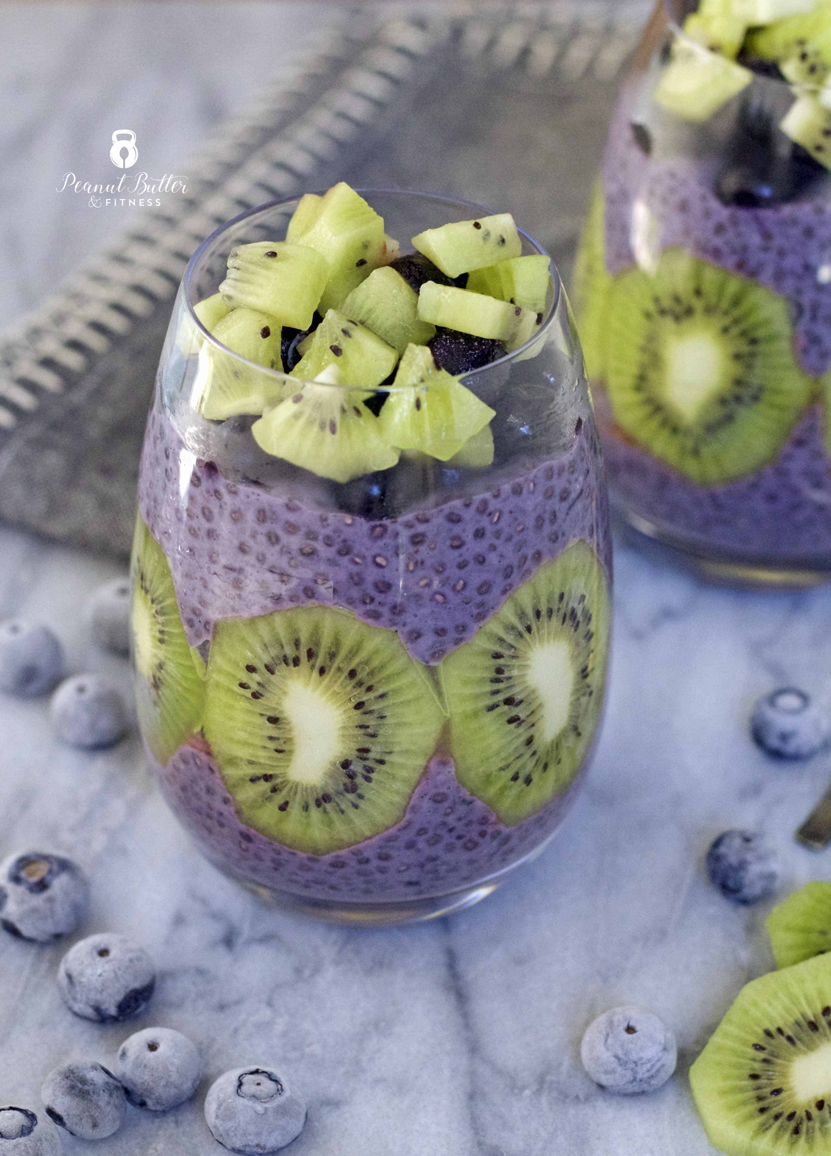 Blueberry Kiwi Chia Pudding