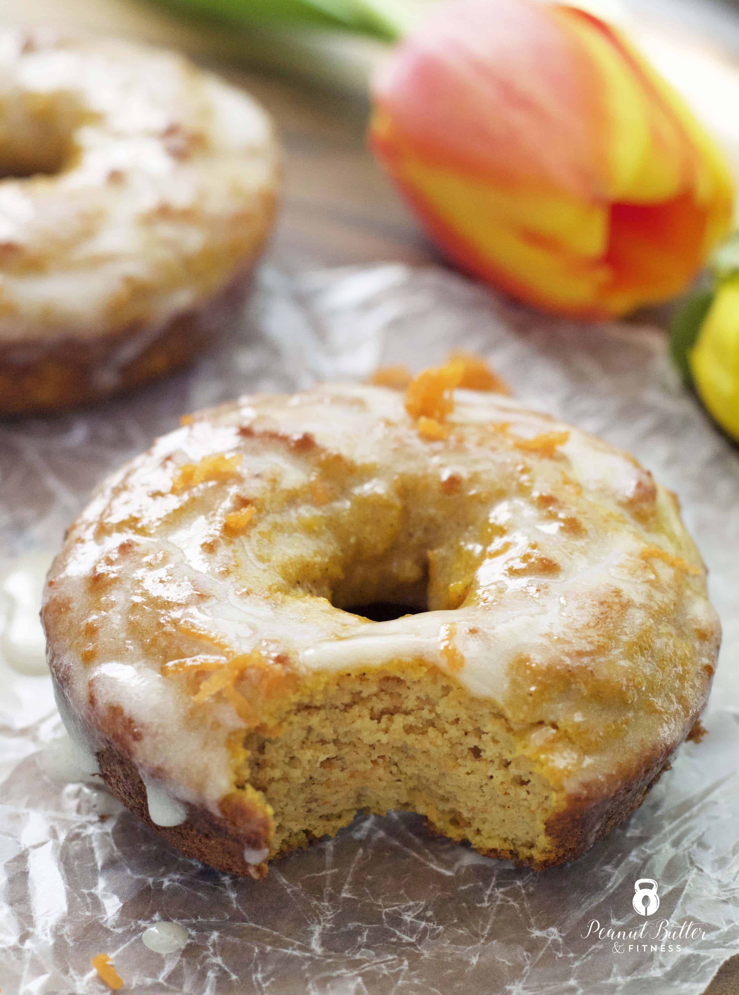 Glazed Carrot Cake Protein Donuts