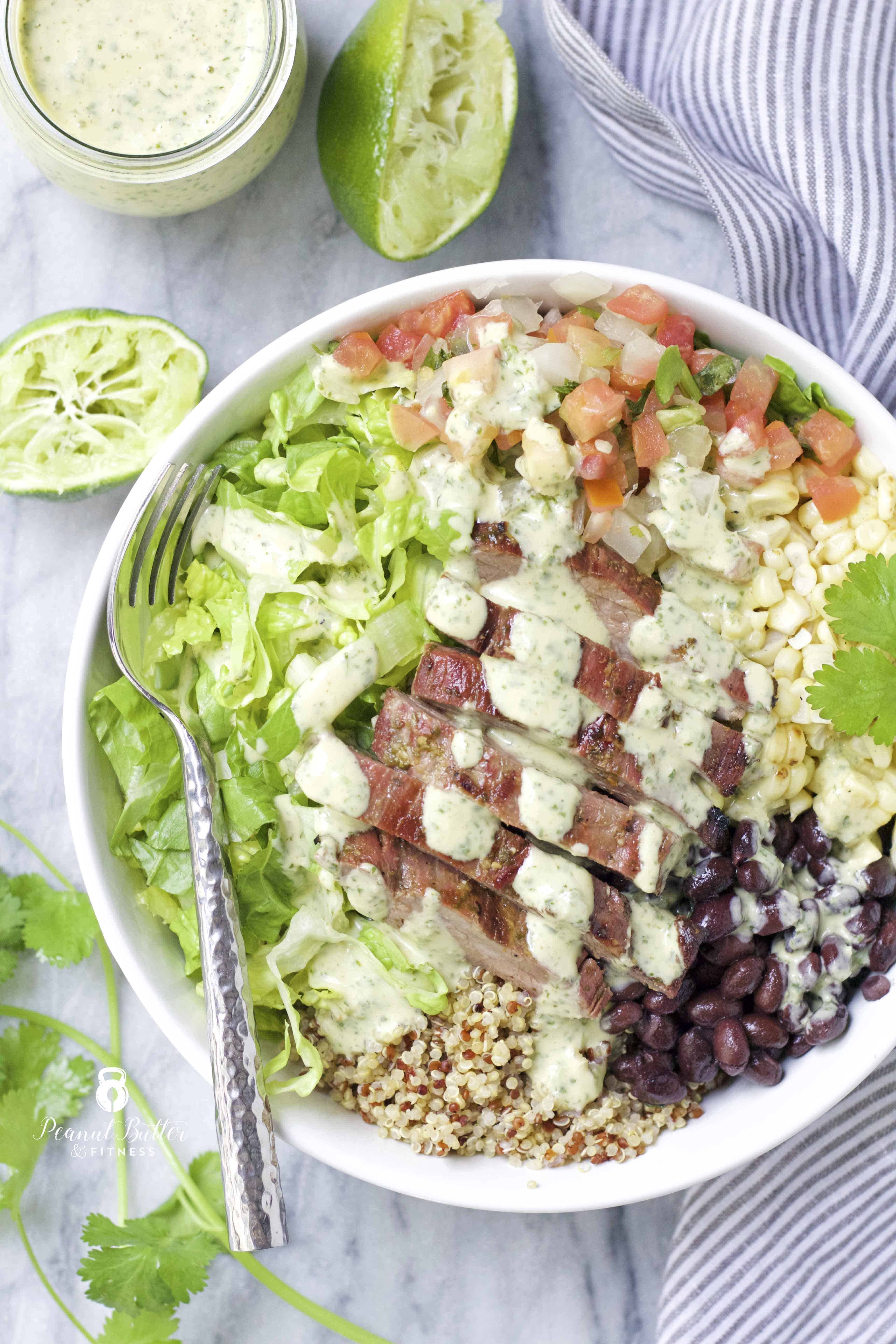 Steak and Quinoa Burrito Bowl