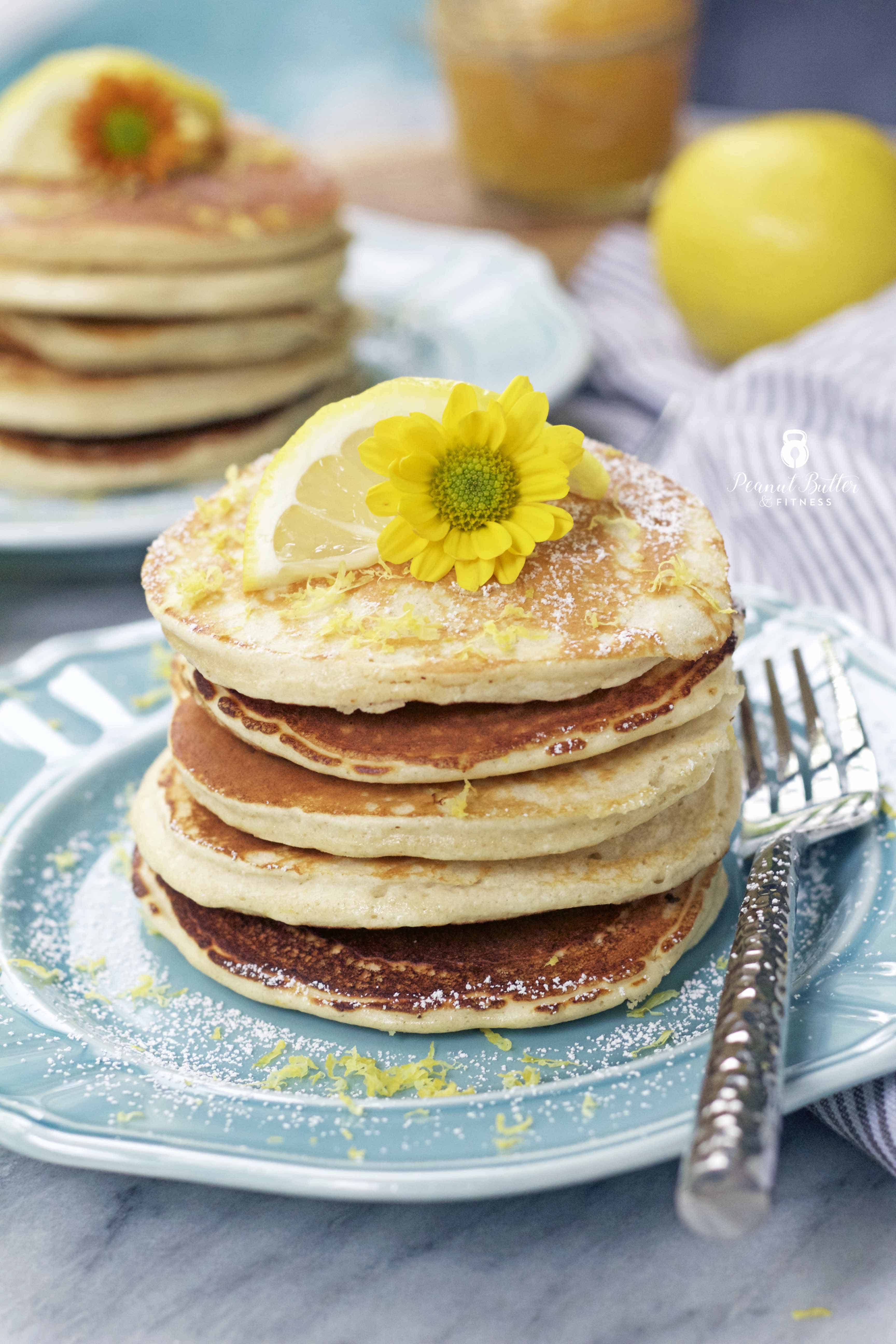 Lemon Ricotta Protein Pancakes