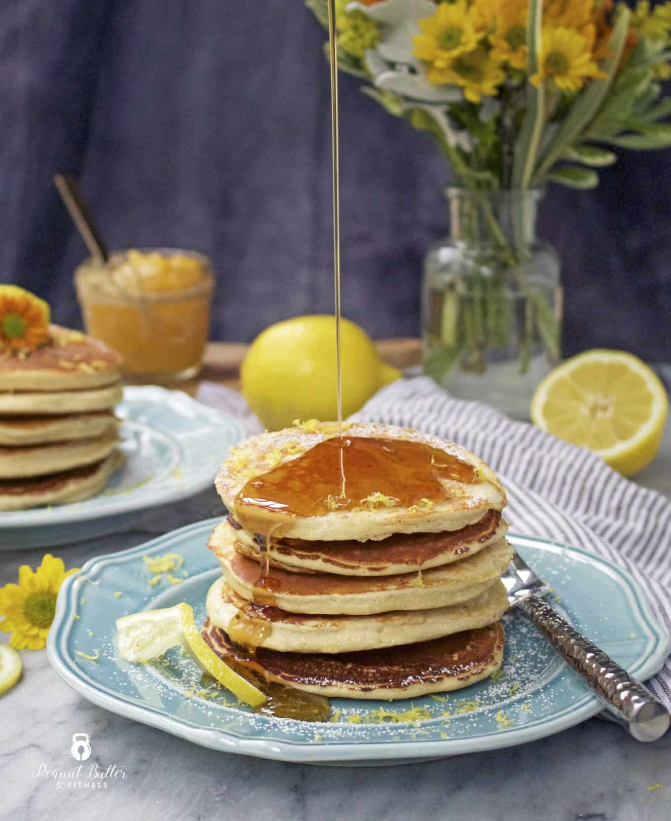 Lemon Ricotta Protein Pancakes Peanut Butter and Fitness