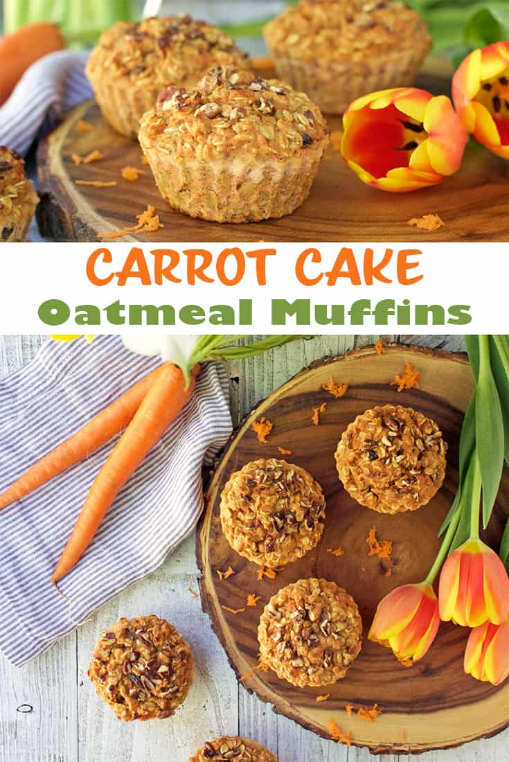 carrot cake oatmeal muffins