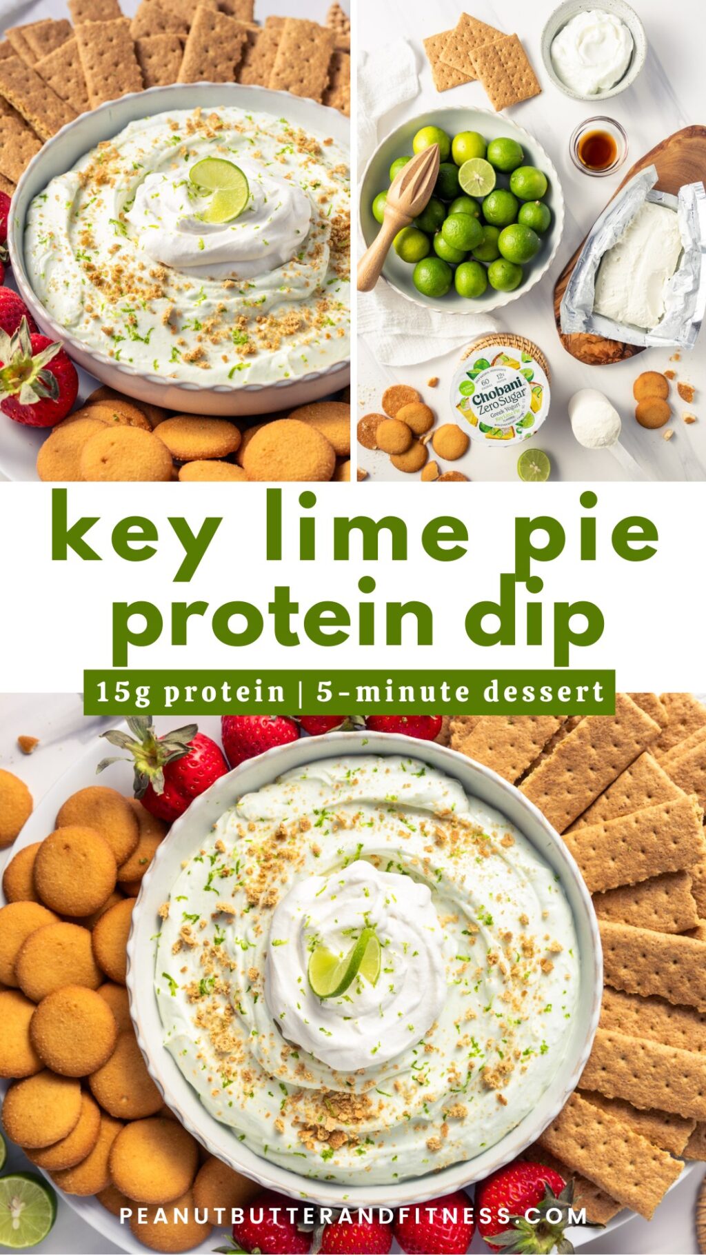 Key Lime Pie Protein Dip. High protein summer dessert, easy to make for parties, tastes like key lime pie!