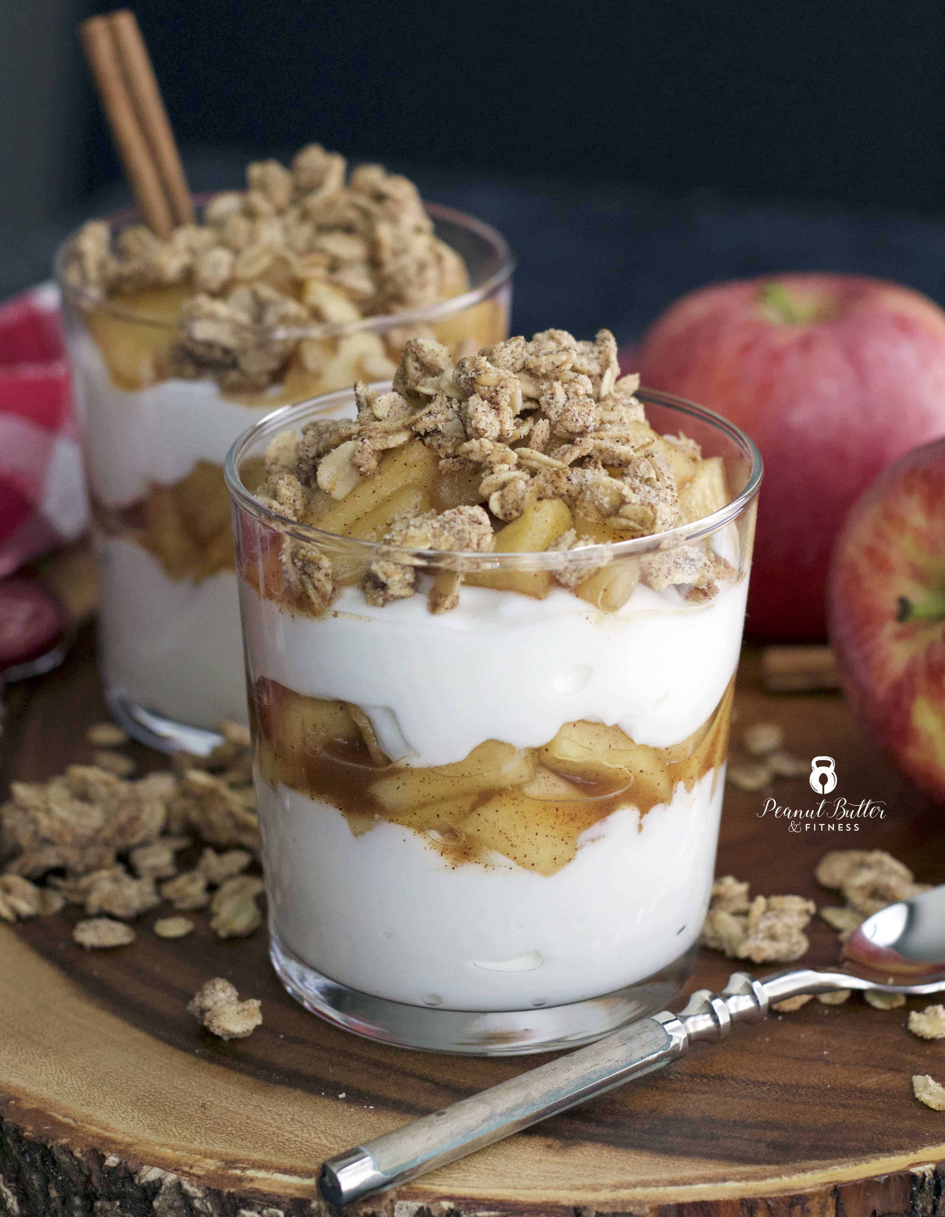 Apple Cinnamon Greek Yogurt Parfait with Granola