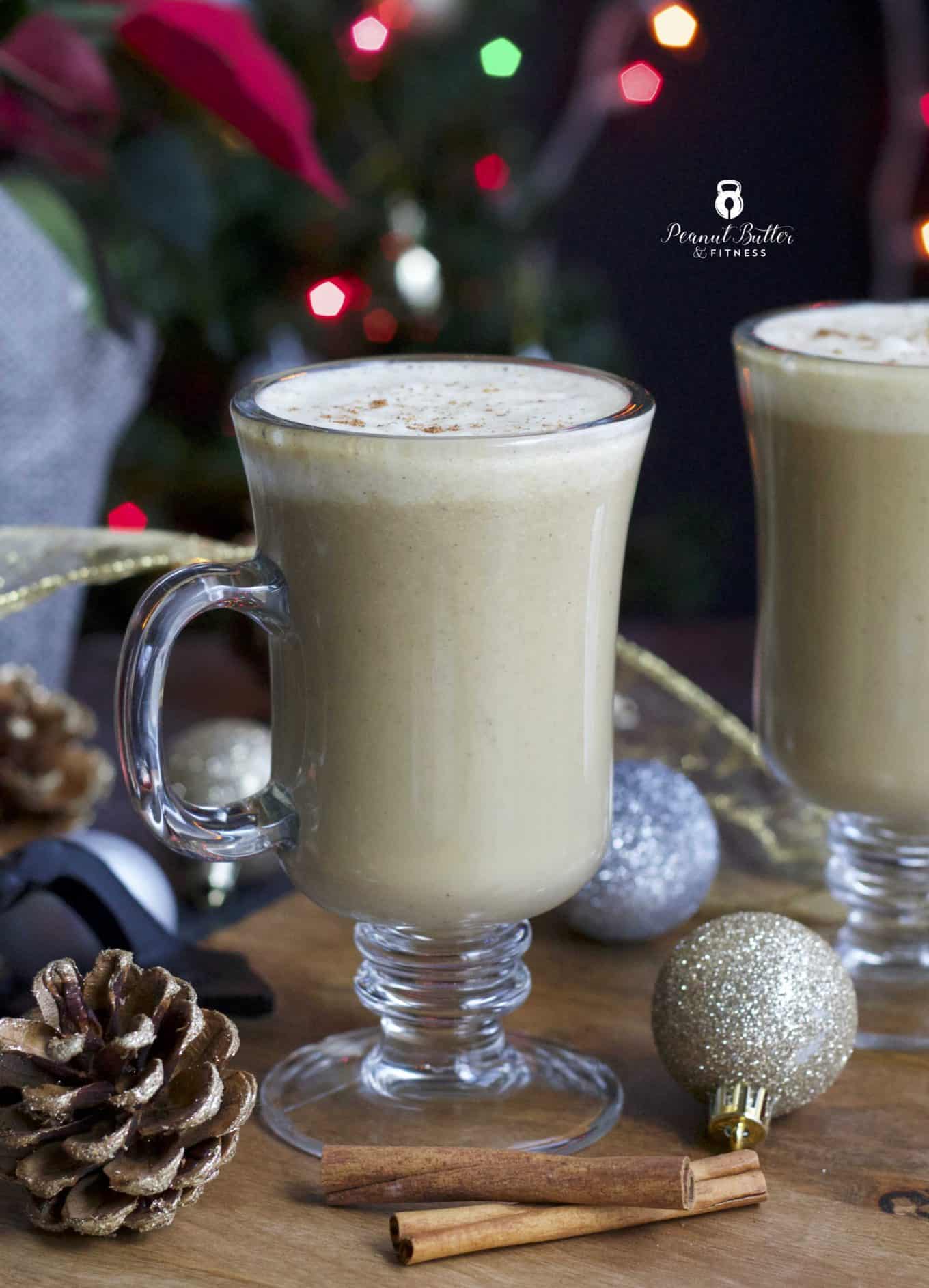 Eggnog Protein Latte Peanut Butter and Fitness