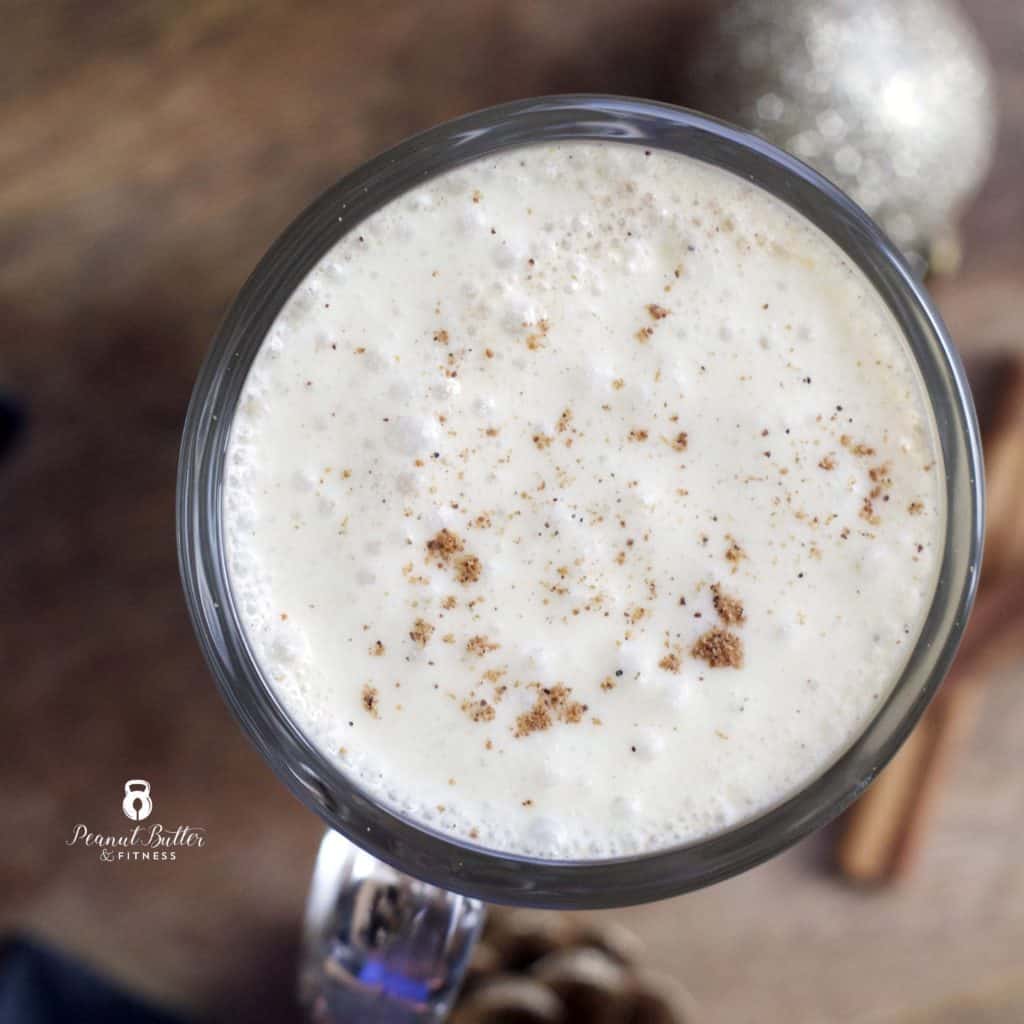 Eggnog Protein Latte Peanut Butter and Fitness