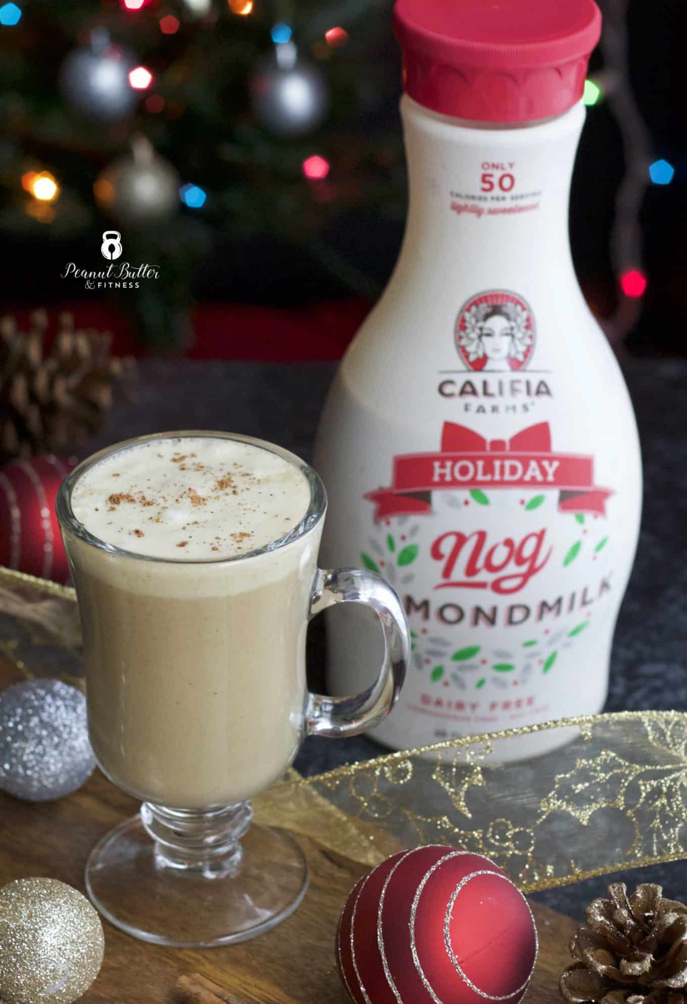 Eggnog Protein Latte Peanut Butter and Fitness