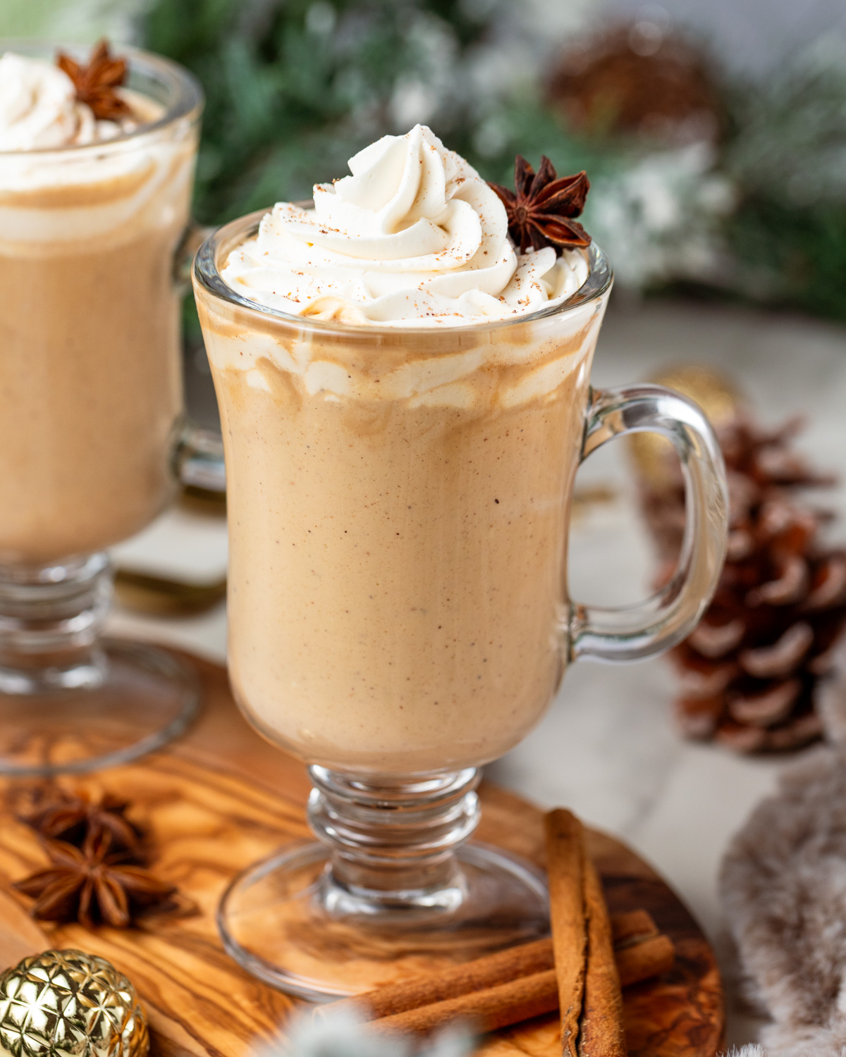 Eggnog Protein Latte