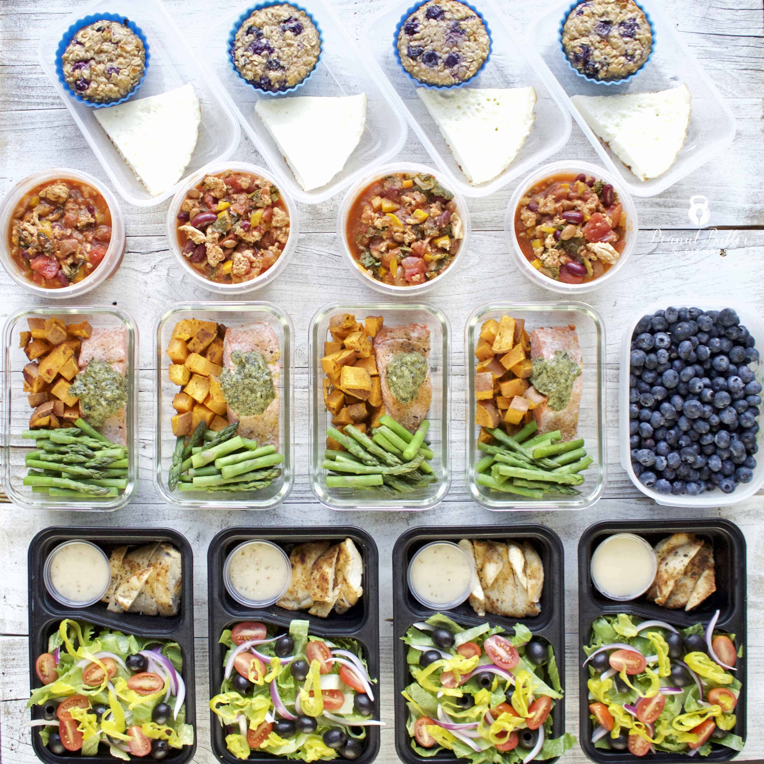Meal Prep - Week of January 22nd, 2018 - Peanut Butter and Fitness
