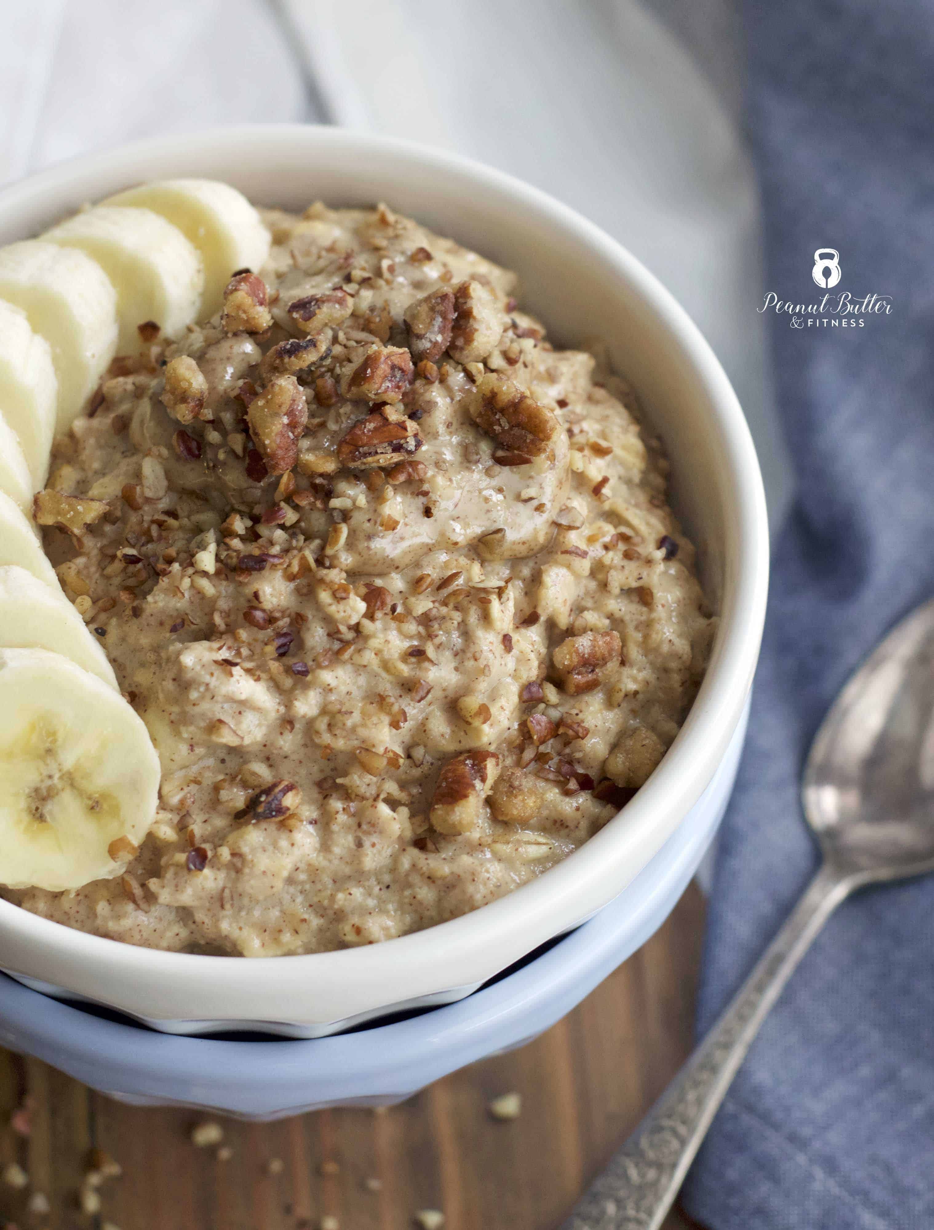 Banana Pecan Pie Protein Oatmeal