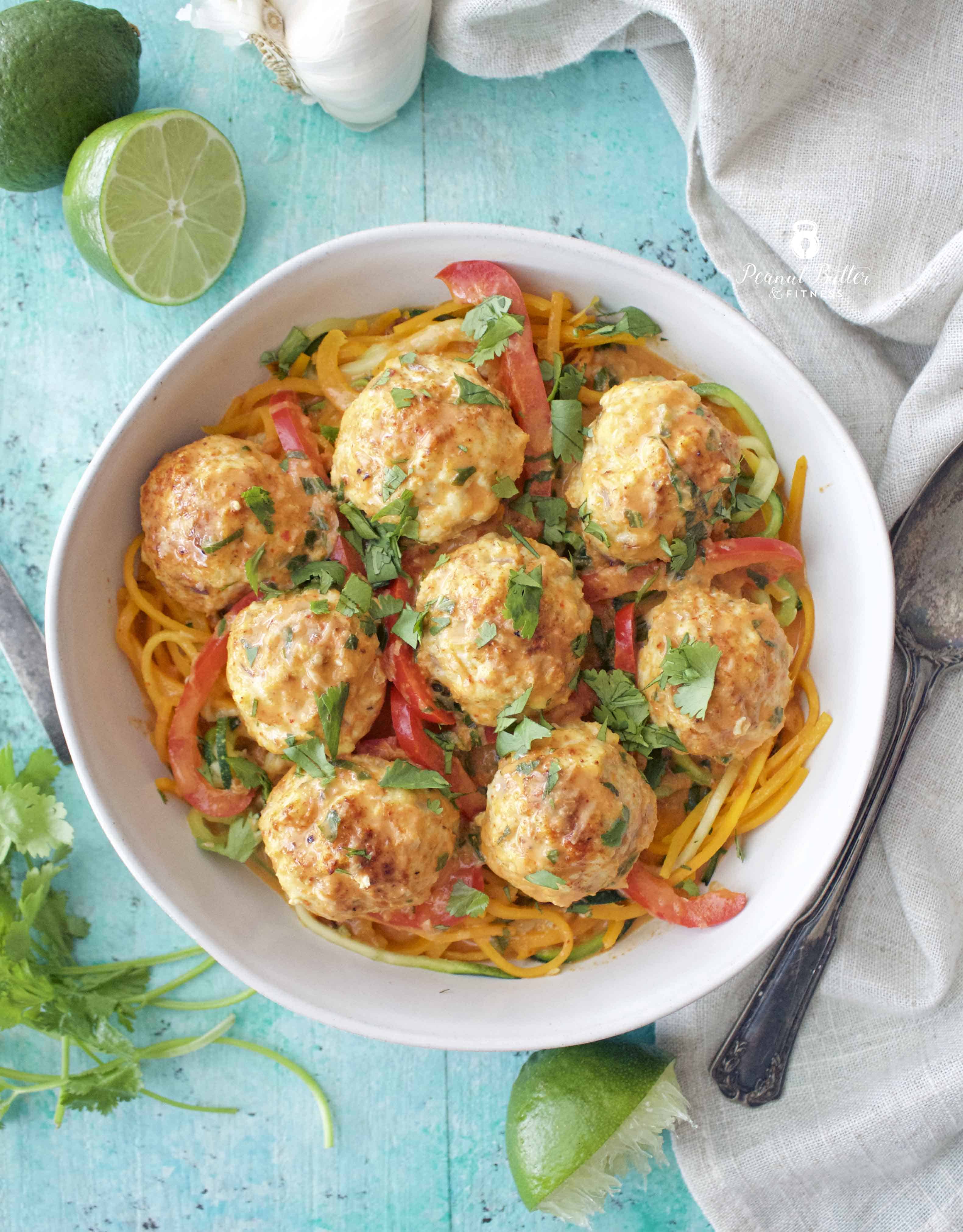 Thai Curry Chicken Meatballs