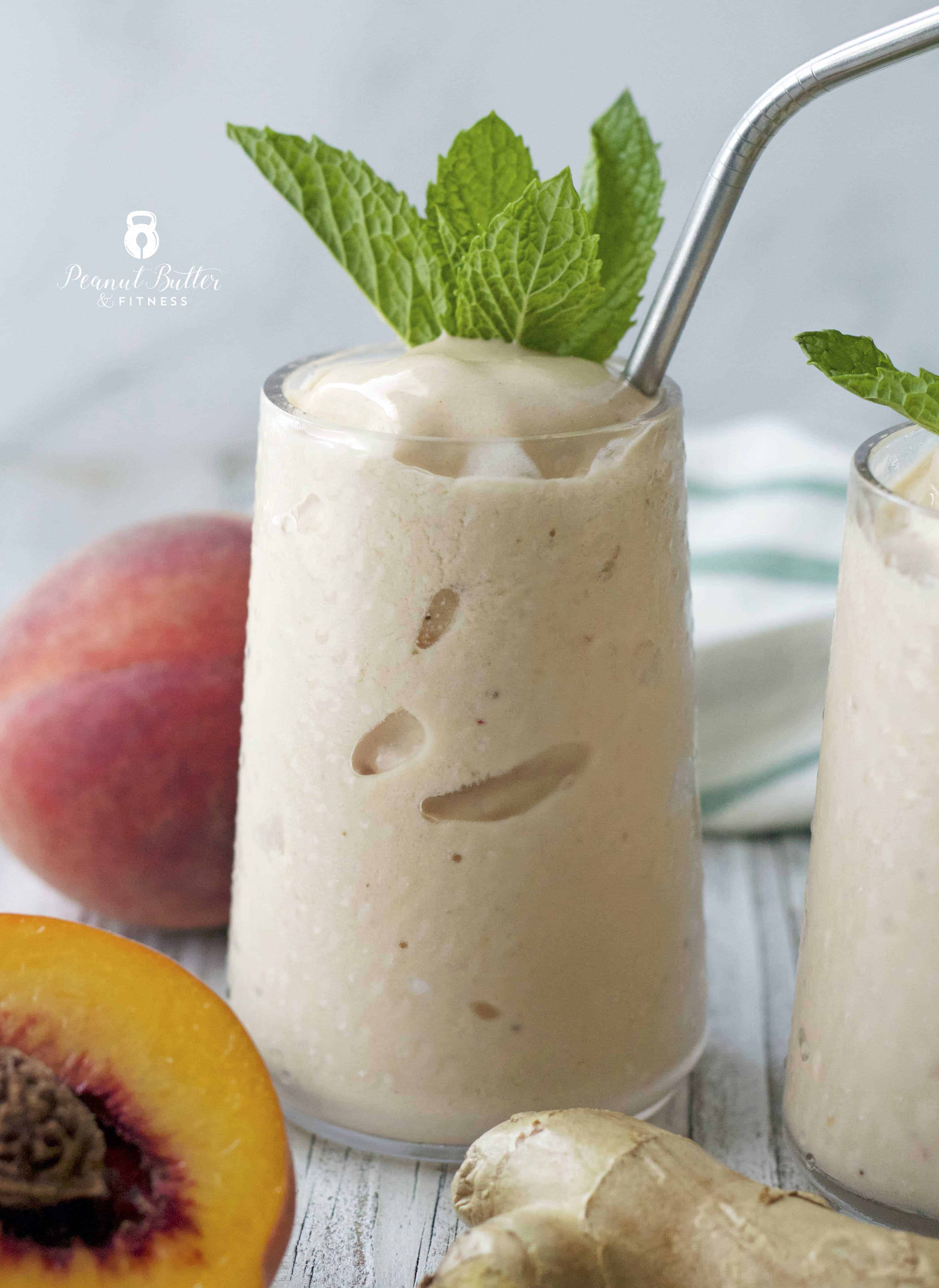 Dairy-Free Peach Ginger Protein Smoothie