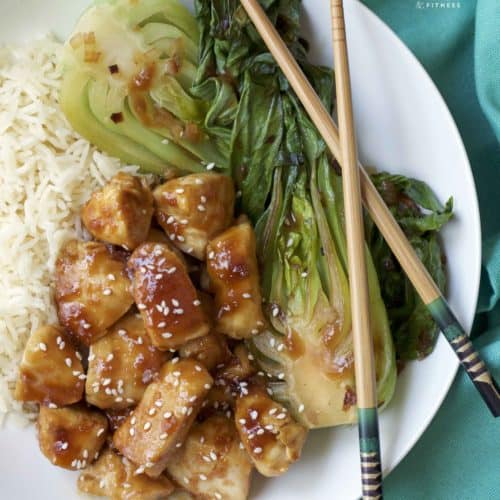 Teriyaki Turkey Meatballs with Bok Choy and Sweet Potato Noodles