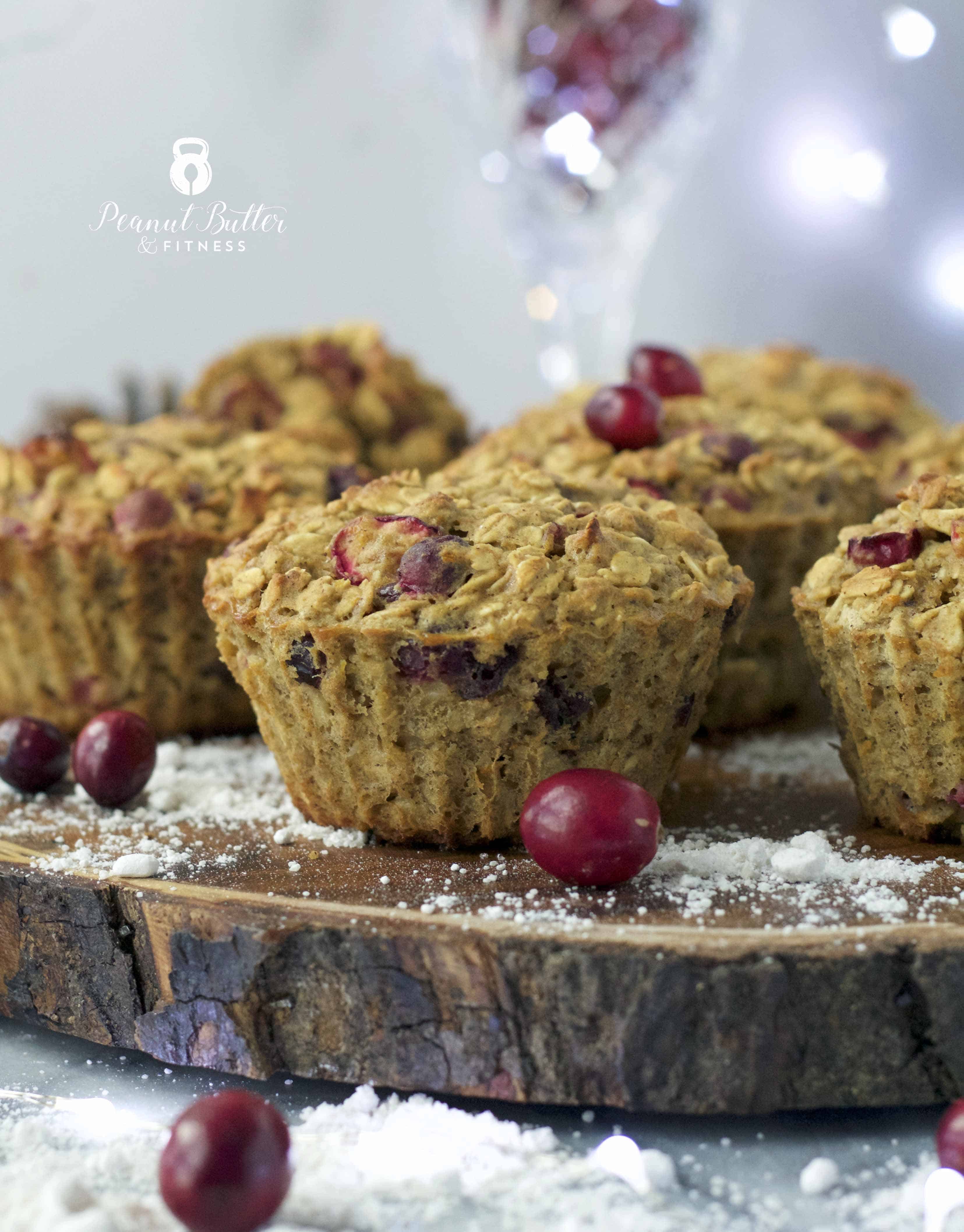 Dairy-Free Cranberry Orange Oatmeal Muffins