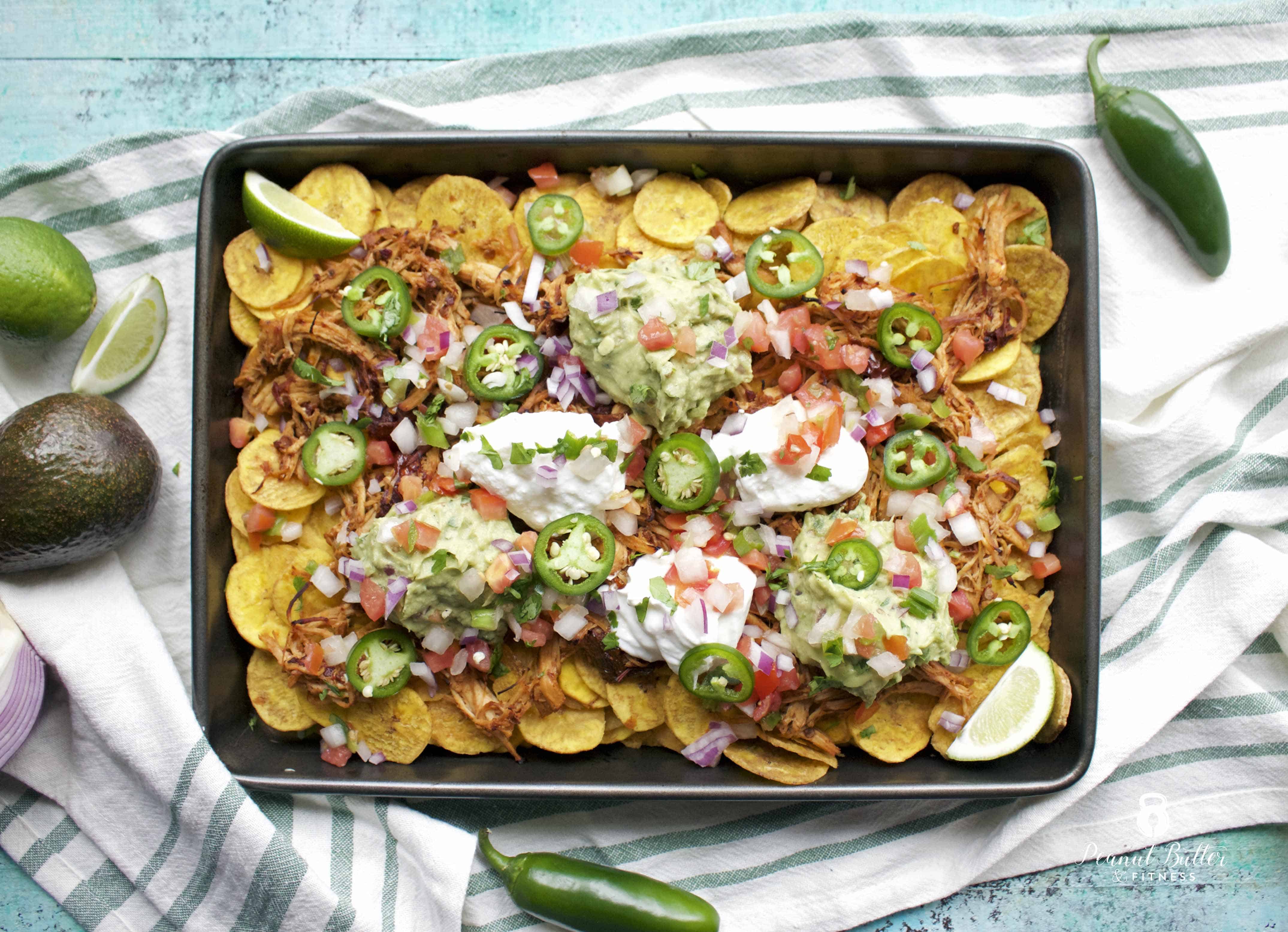 Chipotle Pulled Chicken Plantain Nachos