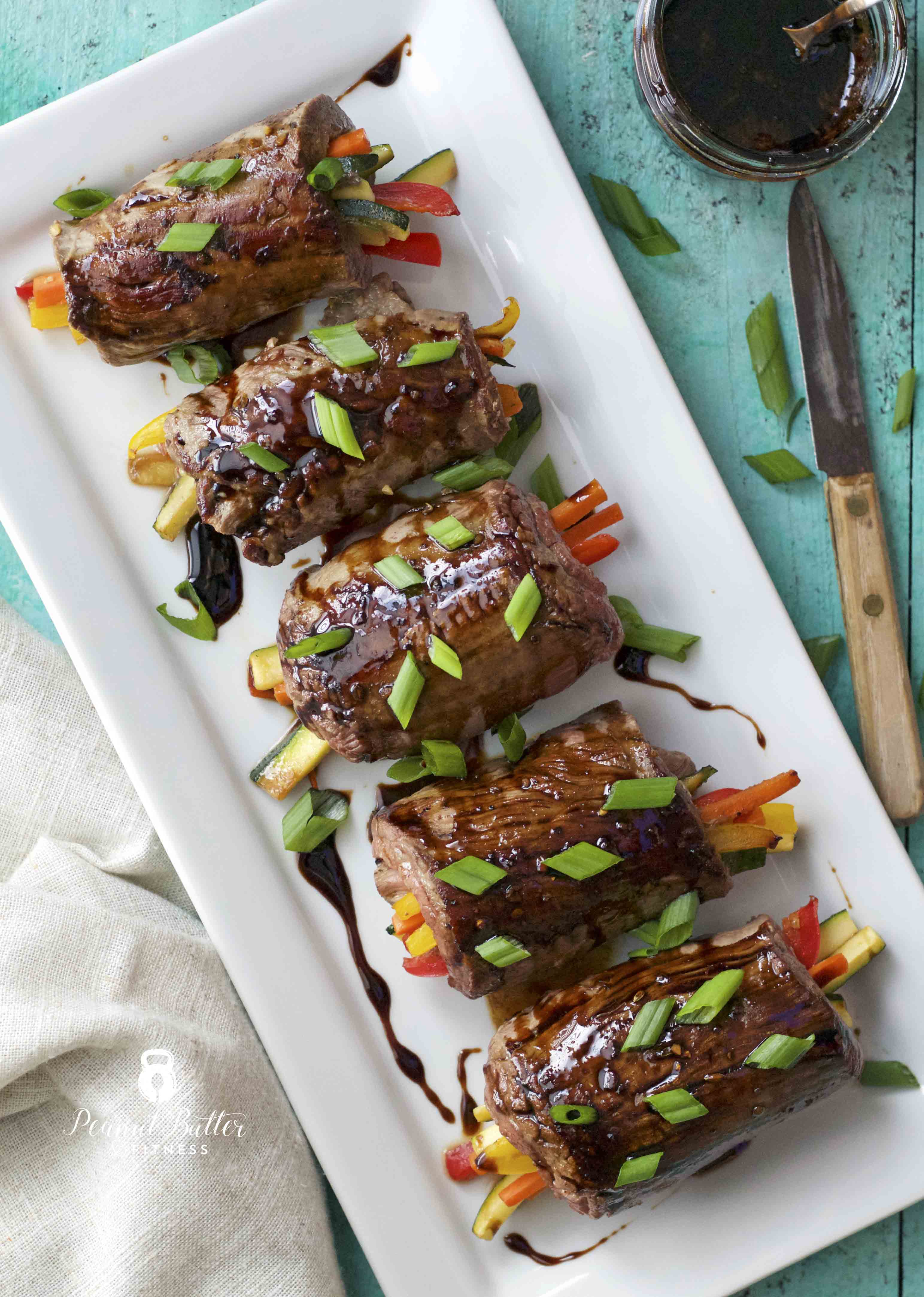 Balsamic Glazed Steak Roll-Ups