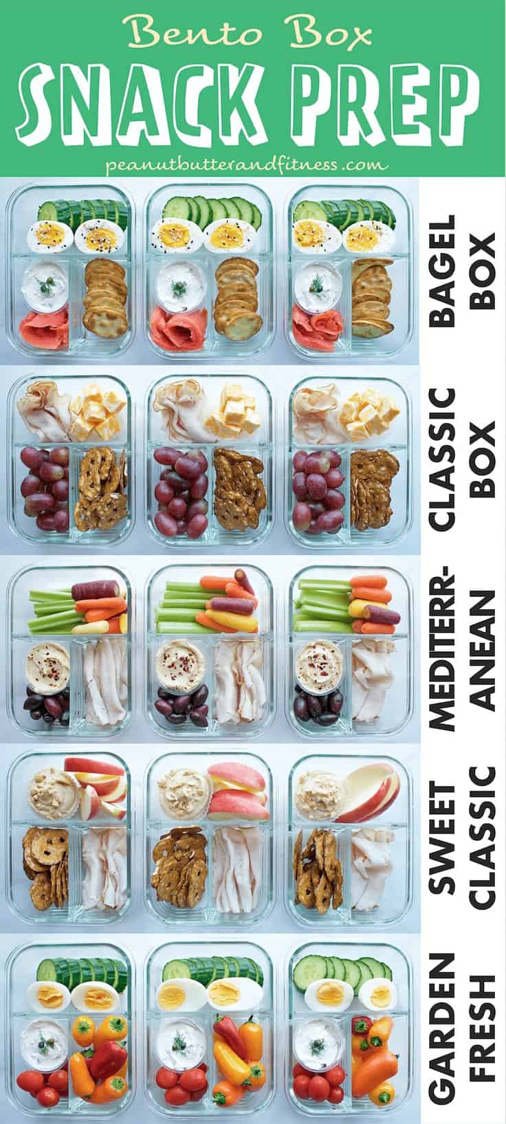 Bento Box Snack Prep Ideas - Peanut Butter and Fitness