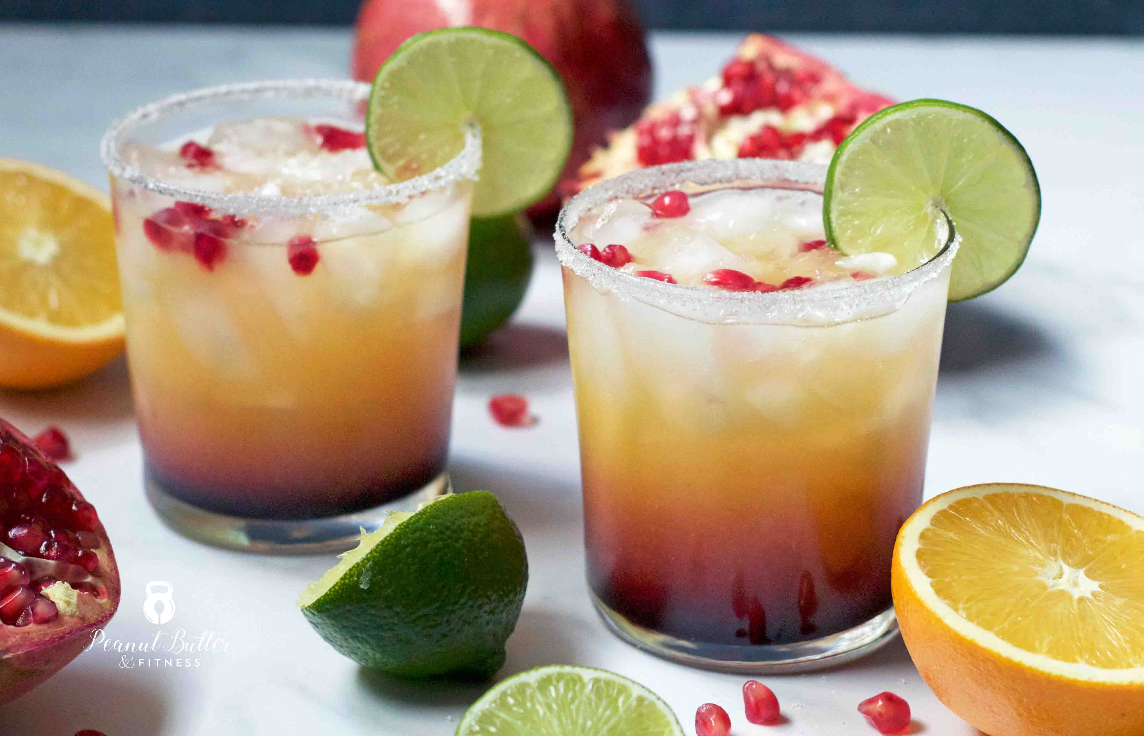 Pomegranate Sunset Margarita - Peanut Butter and Fitness