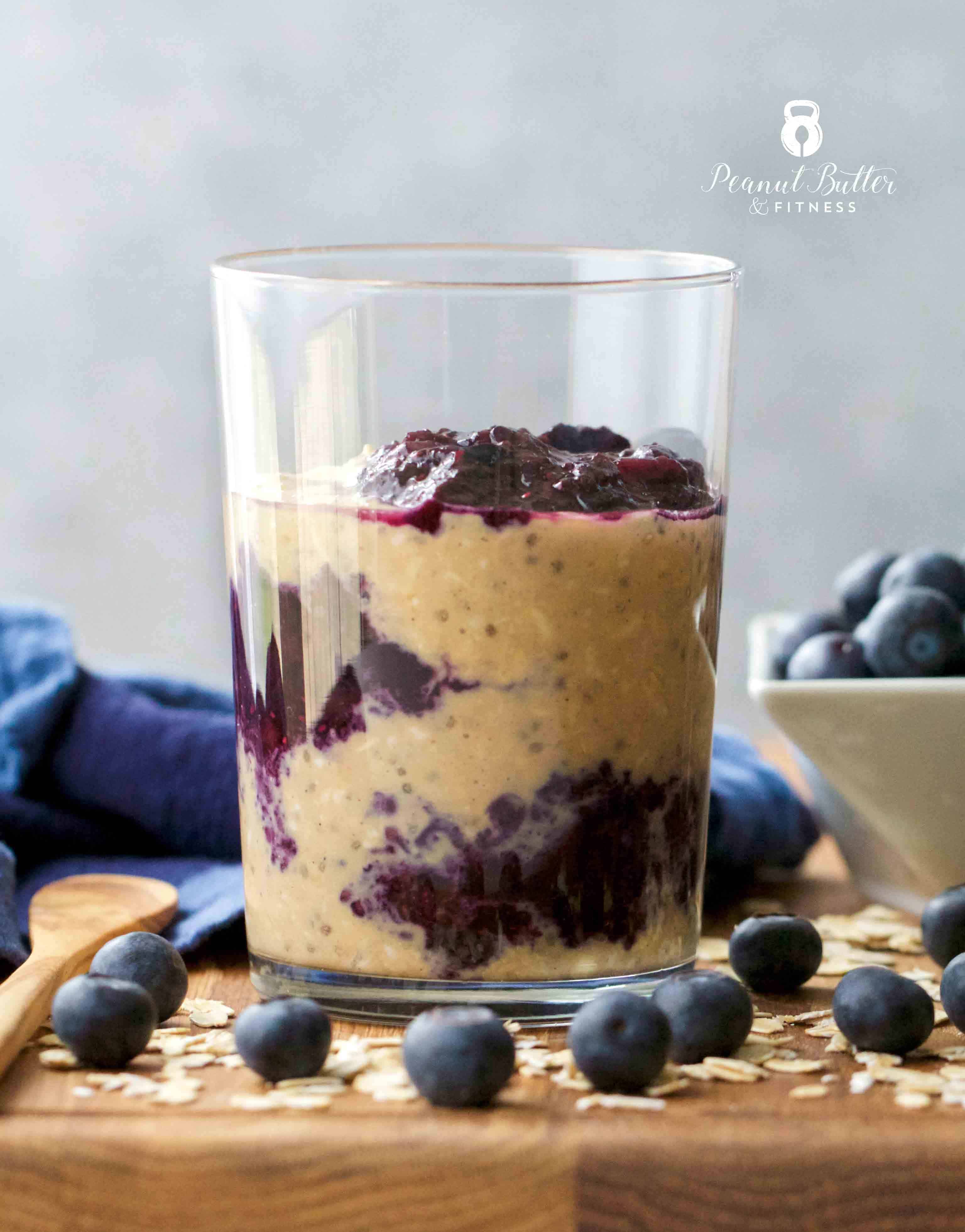 PB Blueberry Protein Overnight Oats