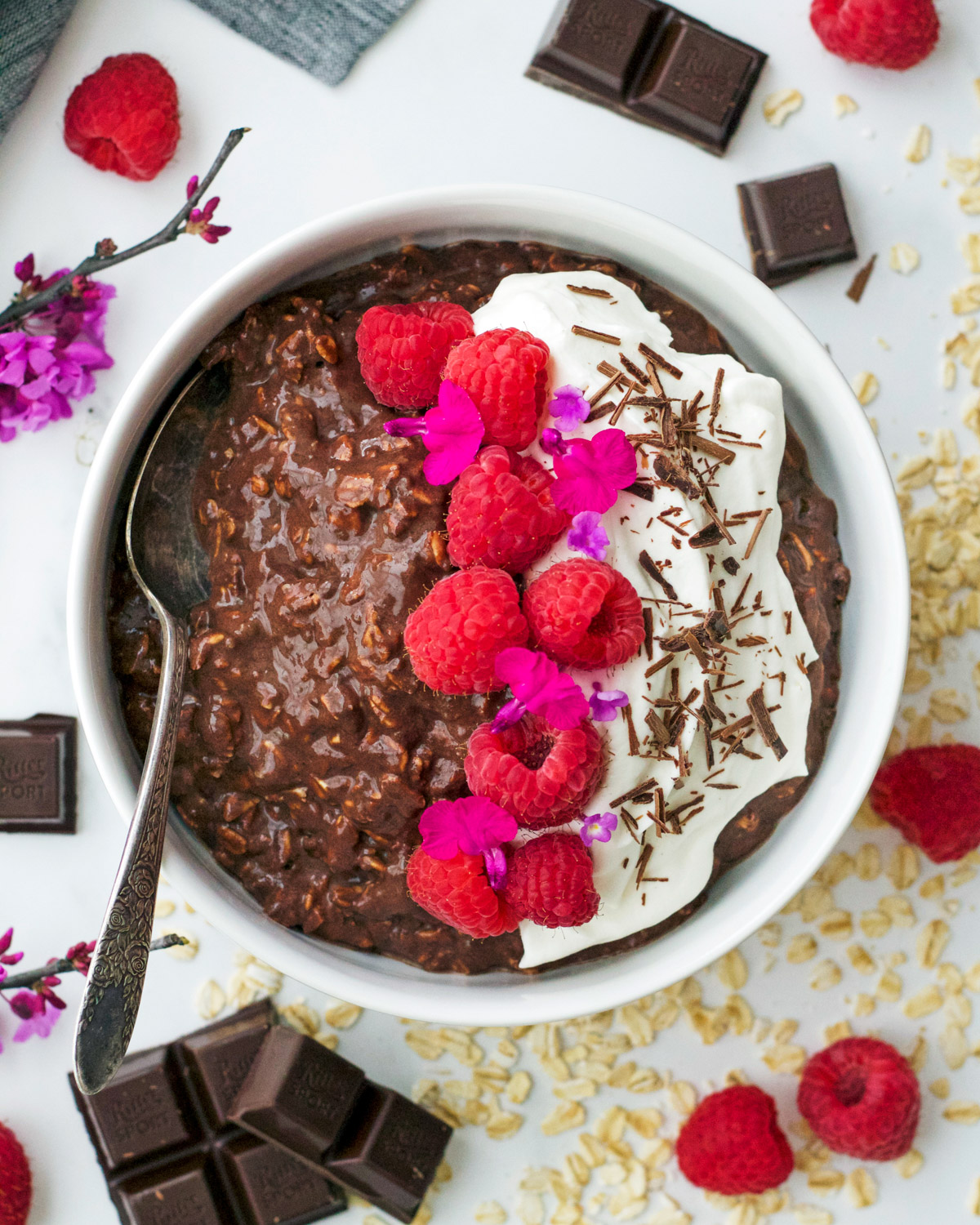 Fudgy Chocolate Protein Overnight Oats