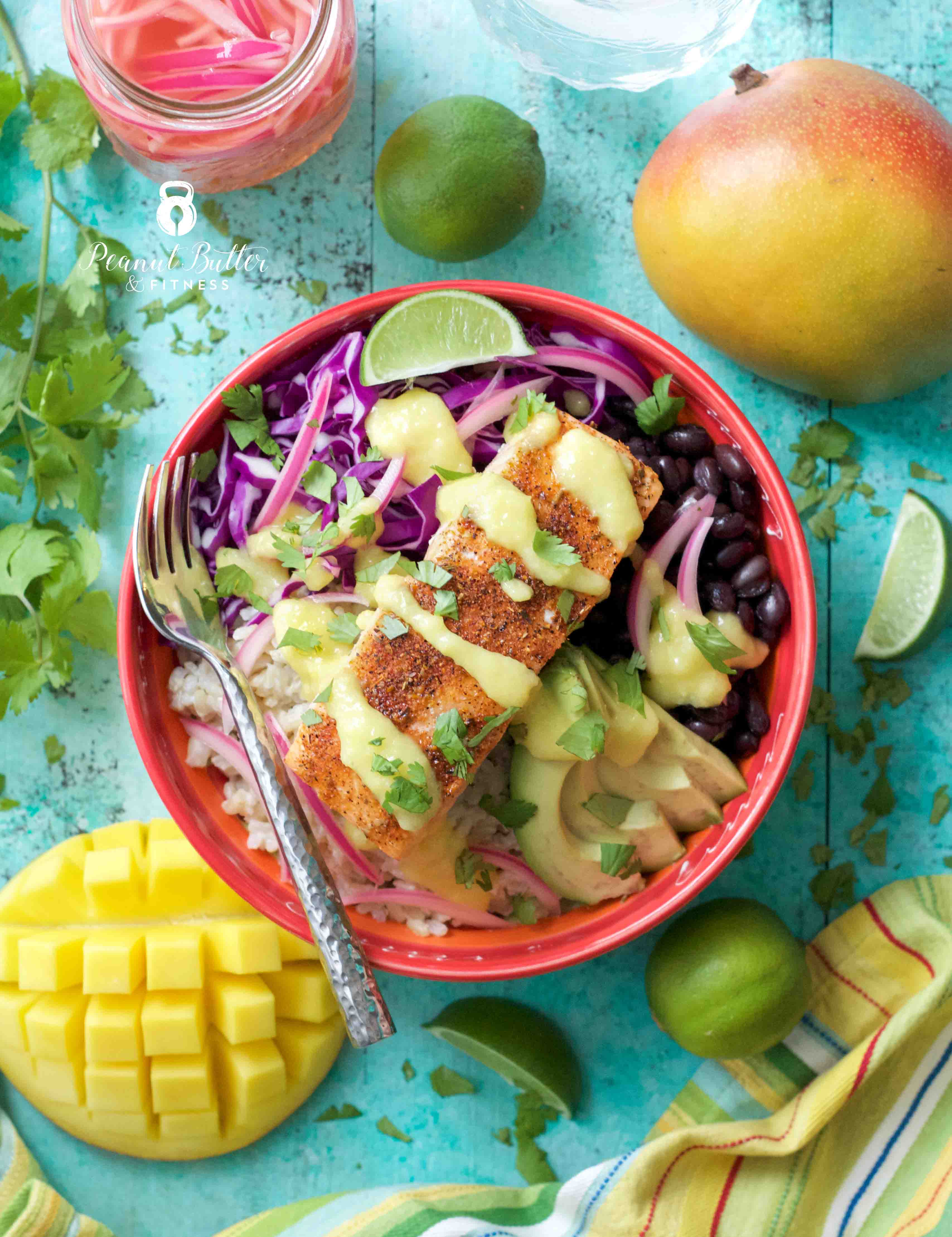 Mango Caribbean Salmon Bowl