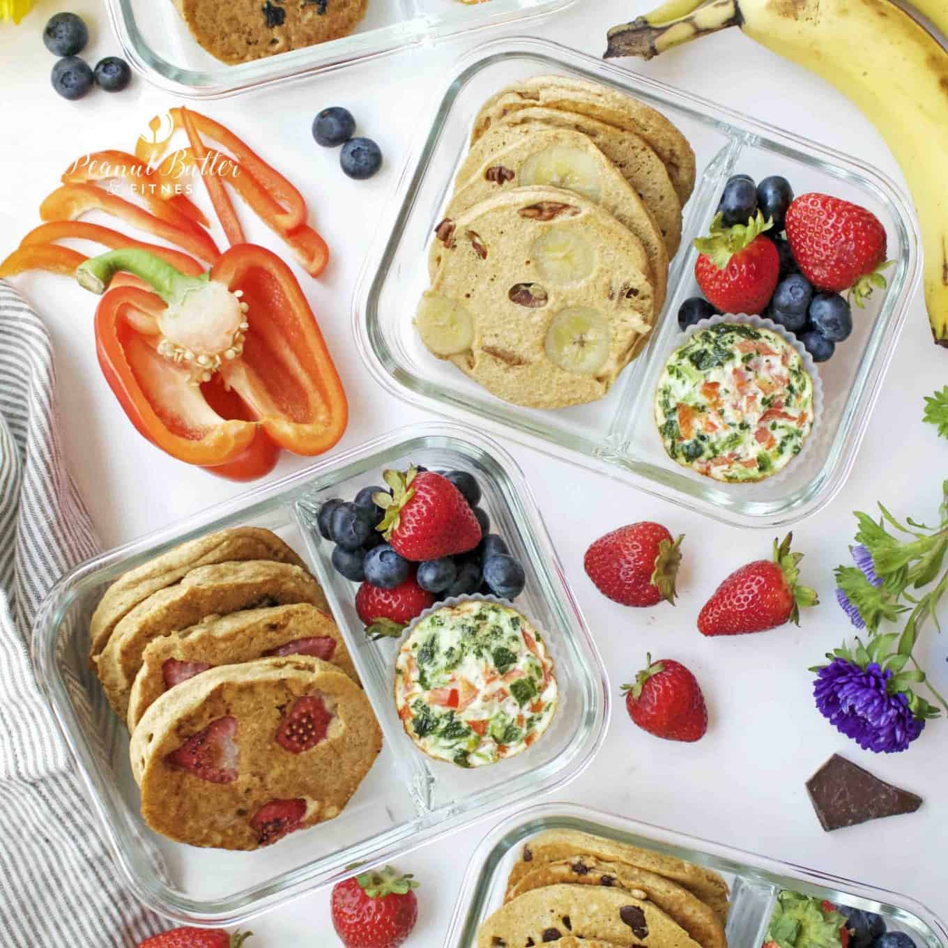 Protein Pancake Meal Prep Peanut Butter and Fitness